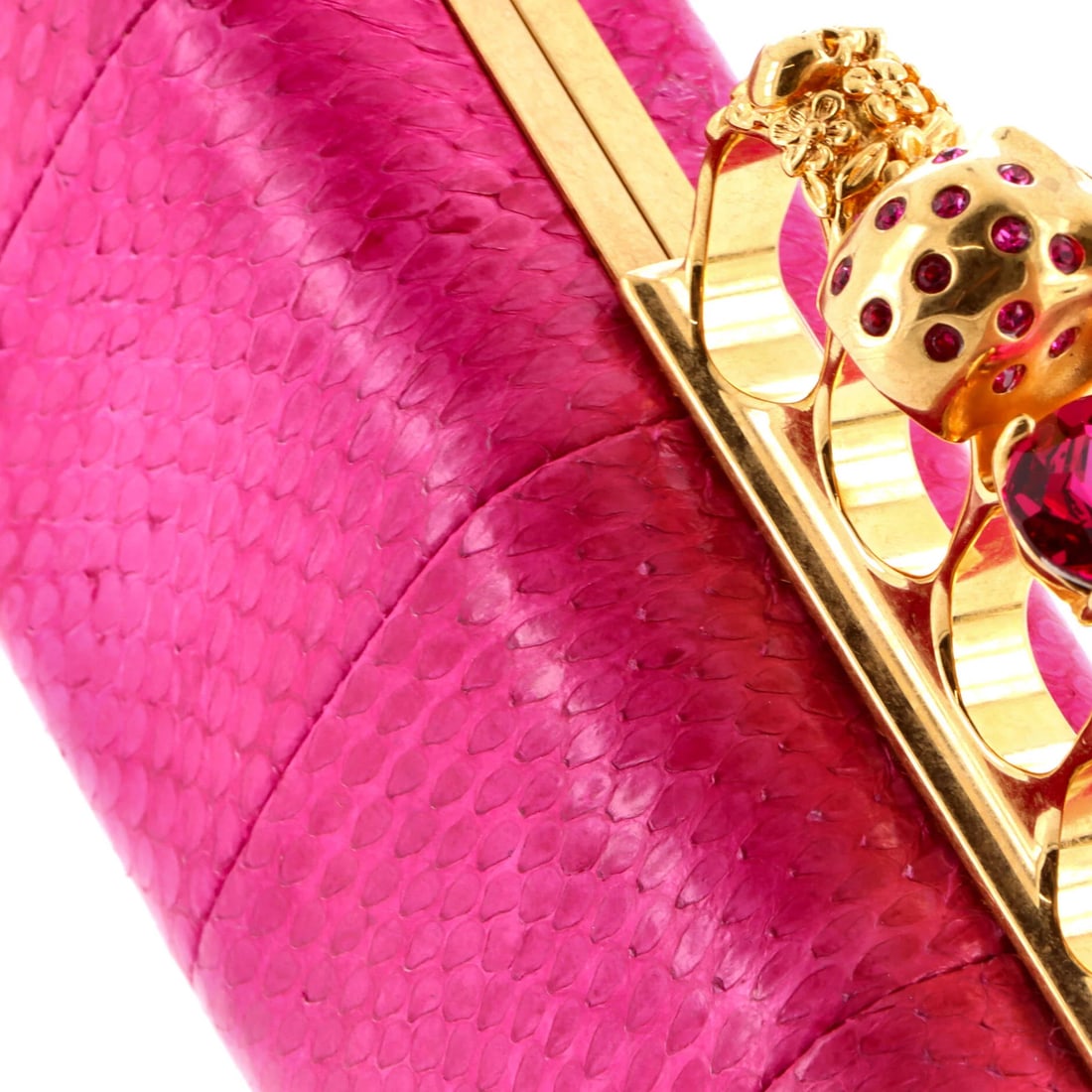 Alexander McQueen Knuckle Box Python Long Clutch - 6