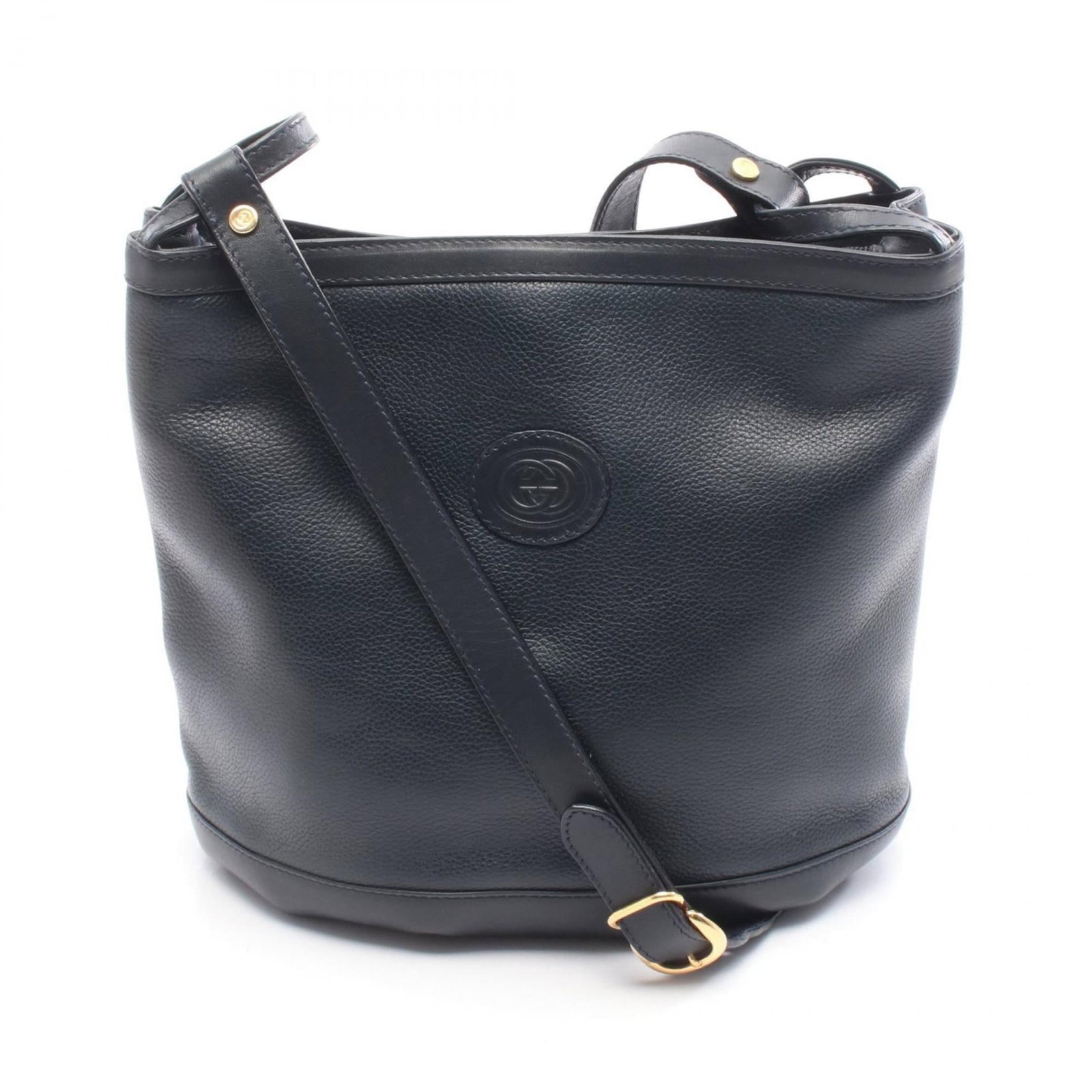 Gucci Shoulder Bag Leather: Gucci Shoulder Bag Leather Navy Gucci Shoulder Bag Leather, 23cm x 25cm x 15cm. Made from high-quality leather, this classic shoulder bag features a timeless design with clean lines and a sleek