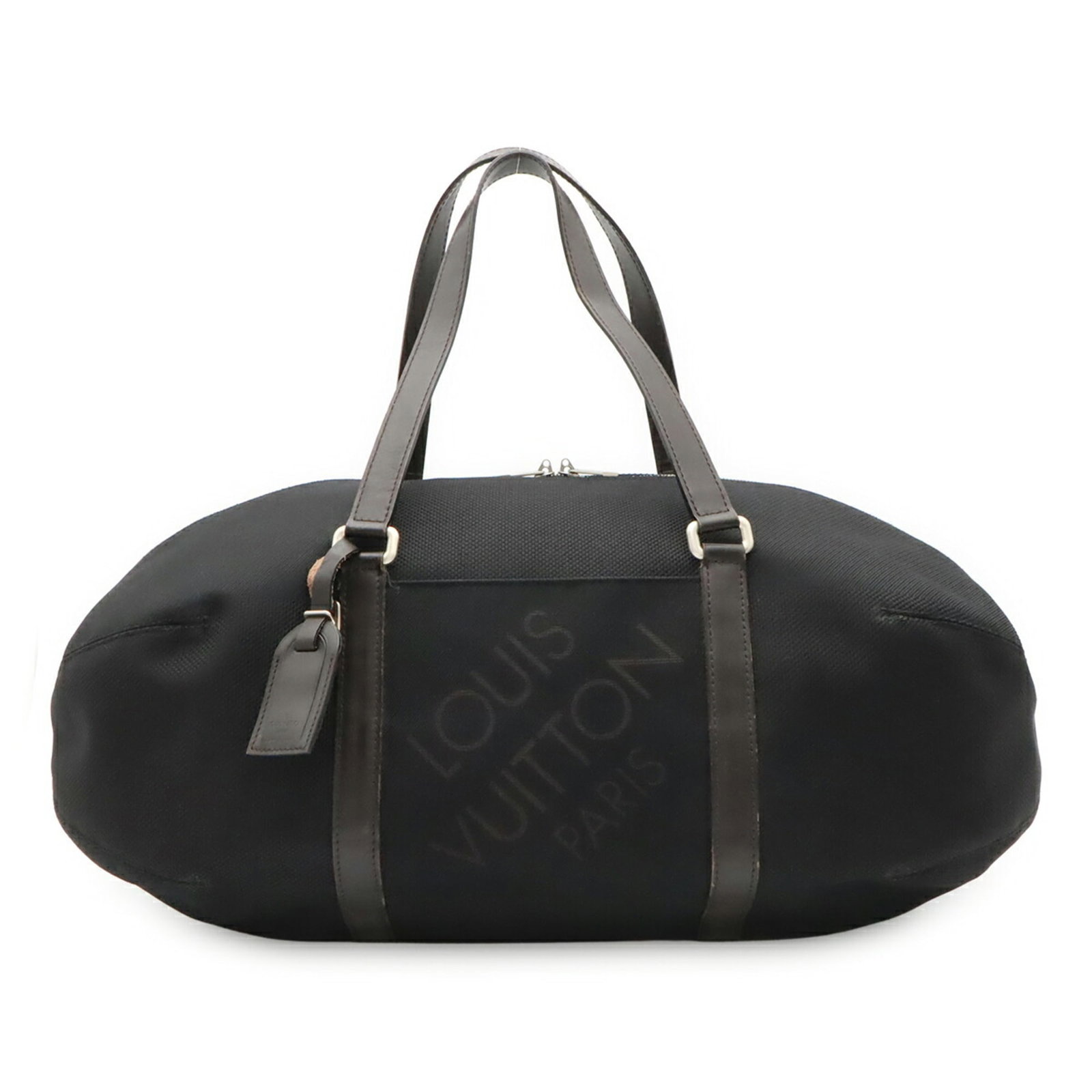 Louis Vuitton Boston Bag Shoulder Bag Damier Geant: Louis Vuitton Boston Bag Shoulder Bag Damier Geant Black Damier Geant Louis Vuitton Boston Bag Shoulder Bag with classic design and signature monogram pattern. Measuring 28cm x 57cm x 24cm, this