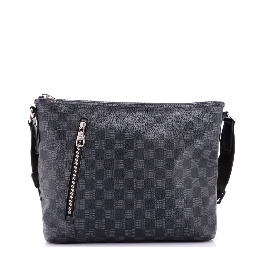 Vuitton Messenger Bag Louis Mick Damier Graphite: Vuitton Messenger Bag Louis Mick Damier Graphite Gray Louis Vuitton Mick Messenger Bag in Damier Graphite, featuring canvas coated exterior with minor corner wear and scuffs. This stylish cross-body