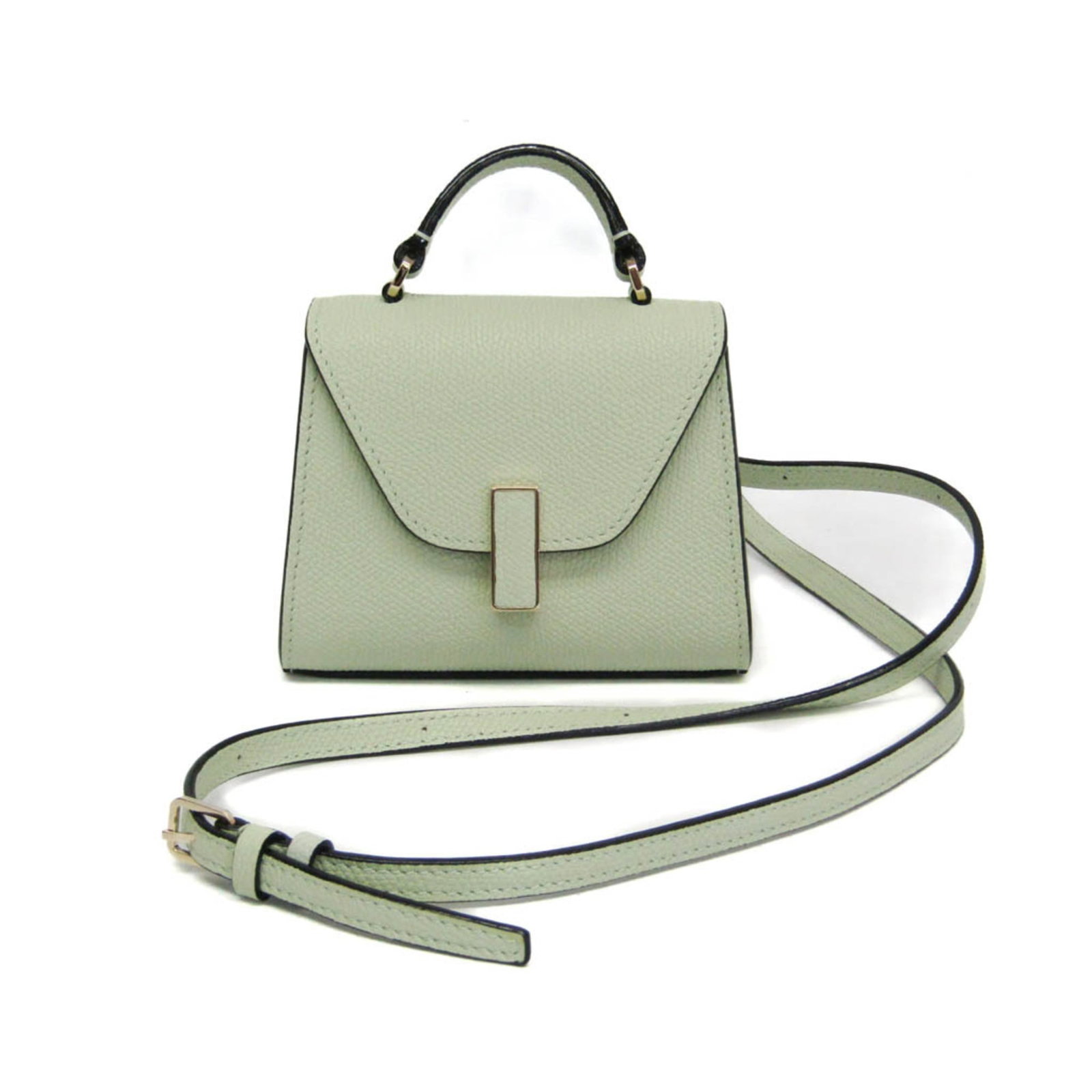 Valextra fanny pack shoulder bag leather: Valextra fanny pack shoulder bag leather Light green leather Valextra fanny pack shoulder bag with turn lock closure, featuring an inner card holder and adjustable strap length from 65-121cm. This Ita