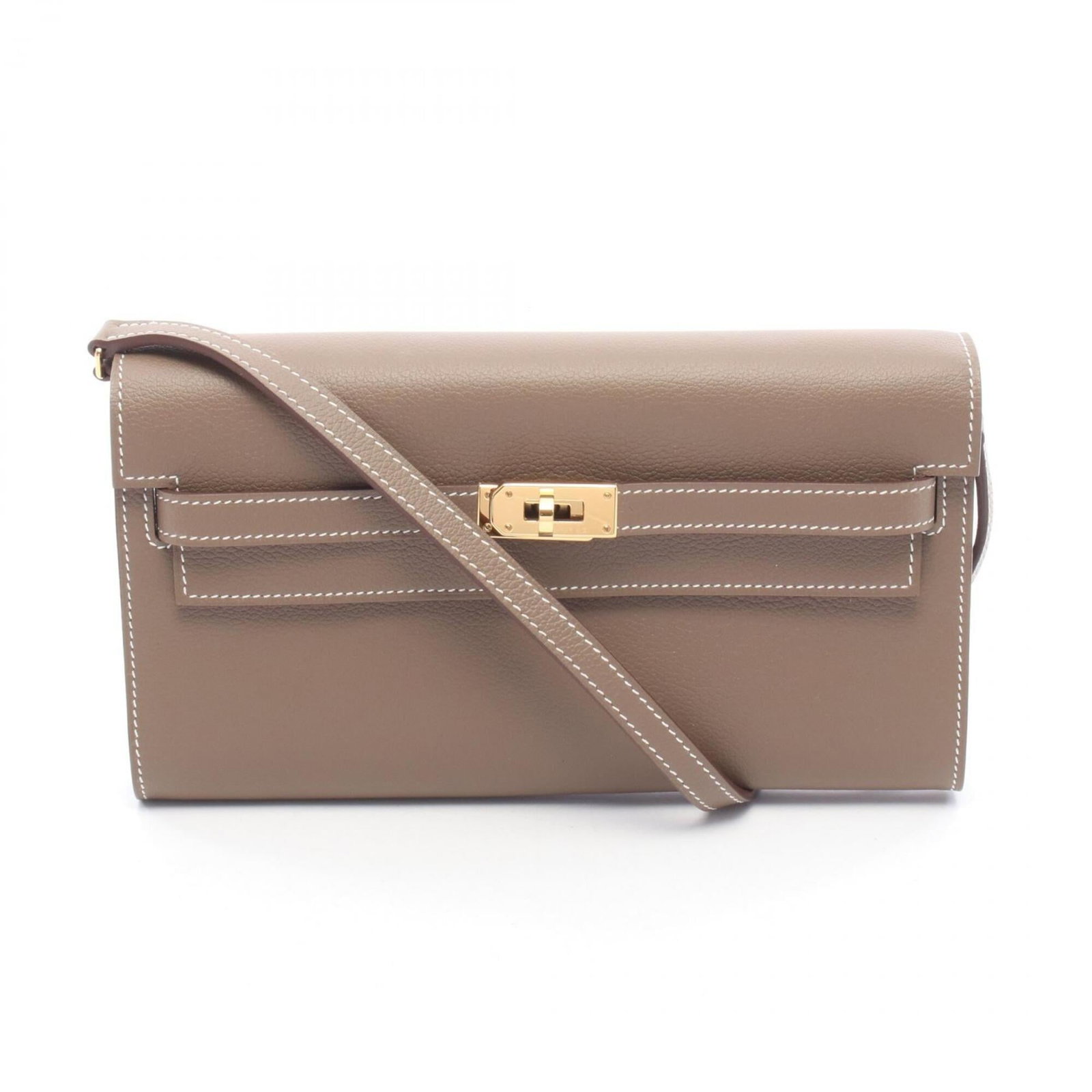 Evercalf leather handbag shoulder bag: Evercalf leather handbag shoulder bag Evercalf leather handbag shoulder bag in Etoupe gray, featuring a classic design with clean lines and a sophisticated color palette. This compact bag measures