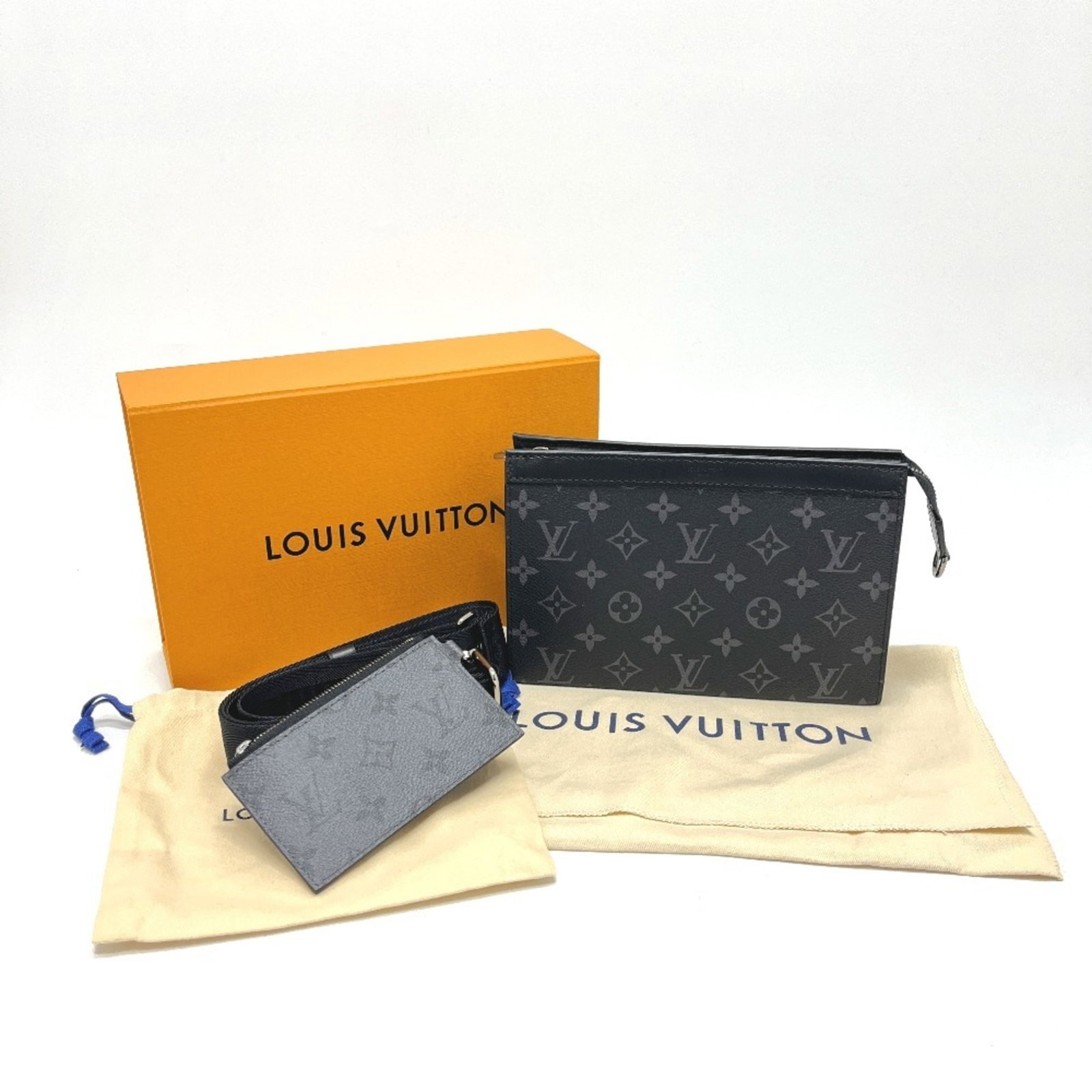 Louis Vuitton Handbag Pouch Shoulder Bag Monogram Eclipse - 12