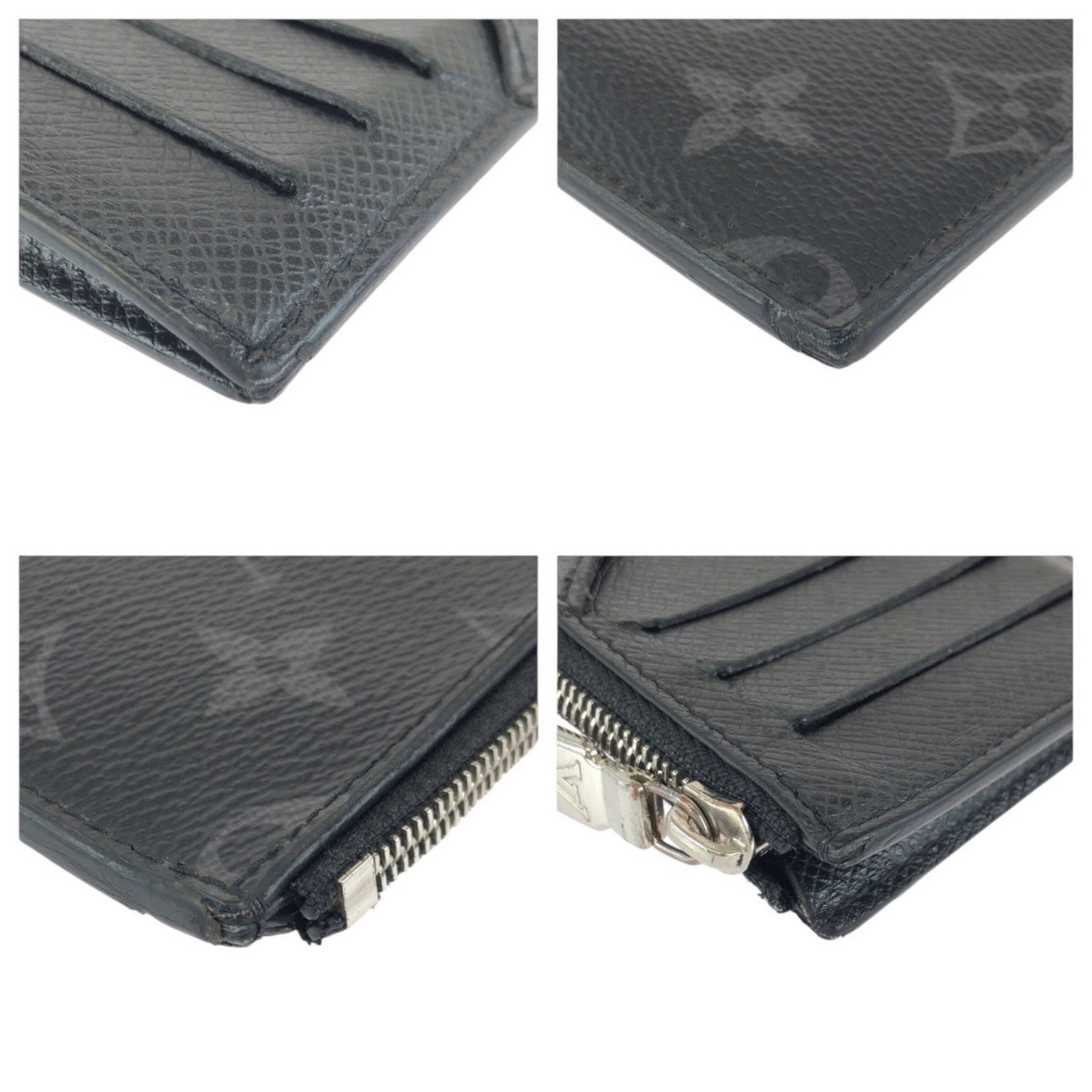 Monogram Eclipse Taiga Leather Card Case Louis Vuitton - 3