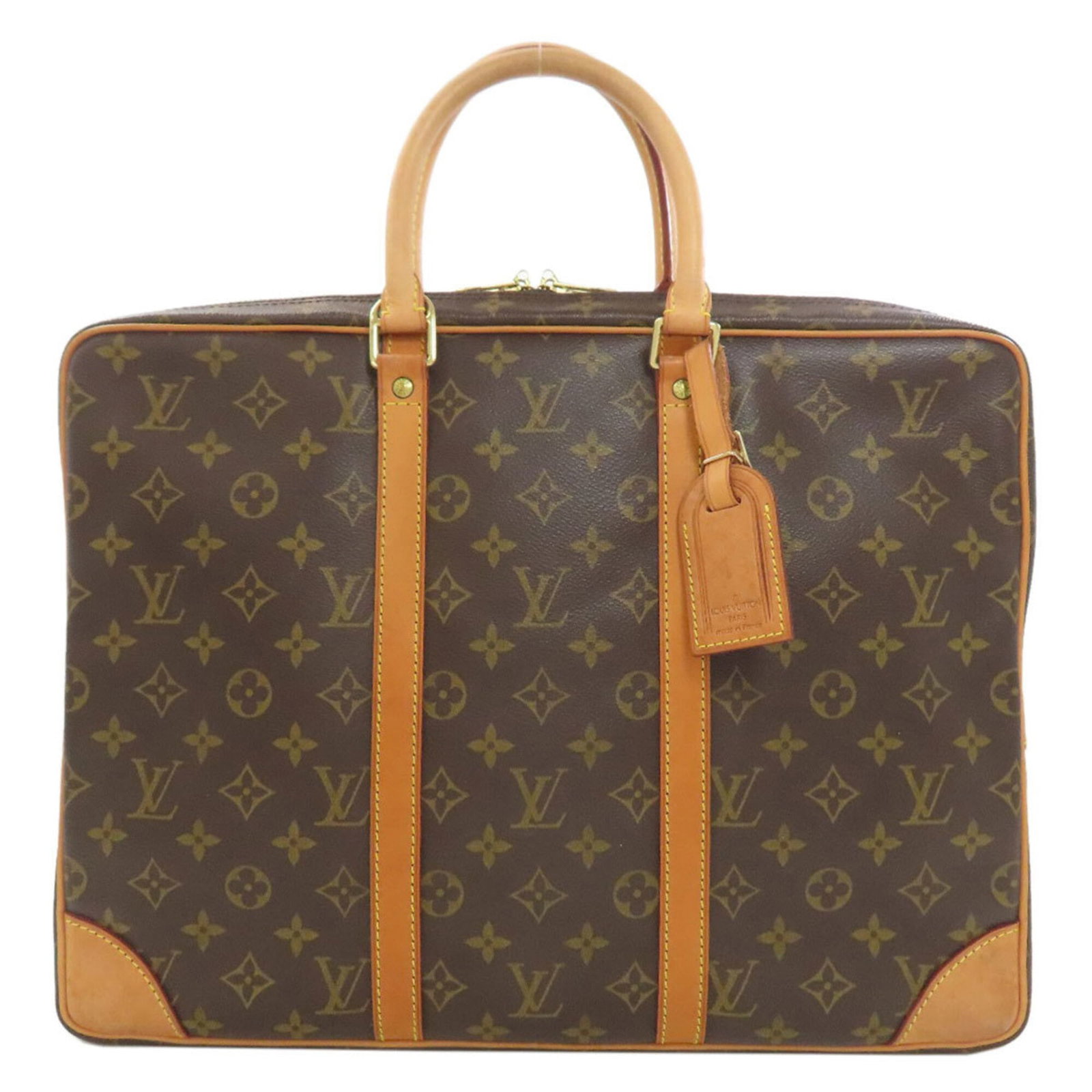Louis Vuitton M53361 Port Document Voyage Business Bag Monogram Canvas Men'S Louis Vuitton: Louis Vuitton M53361 Port Document Voyage Business Bag Monogram Canvas Men'S Louis Vuitton Monogram canvas exterior, a classic design element of Louis Vuitton's iconic luggage. This M53361 Port