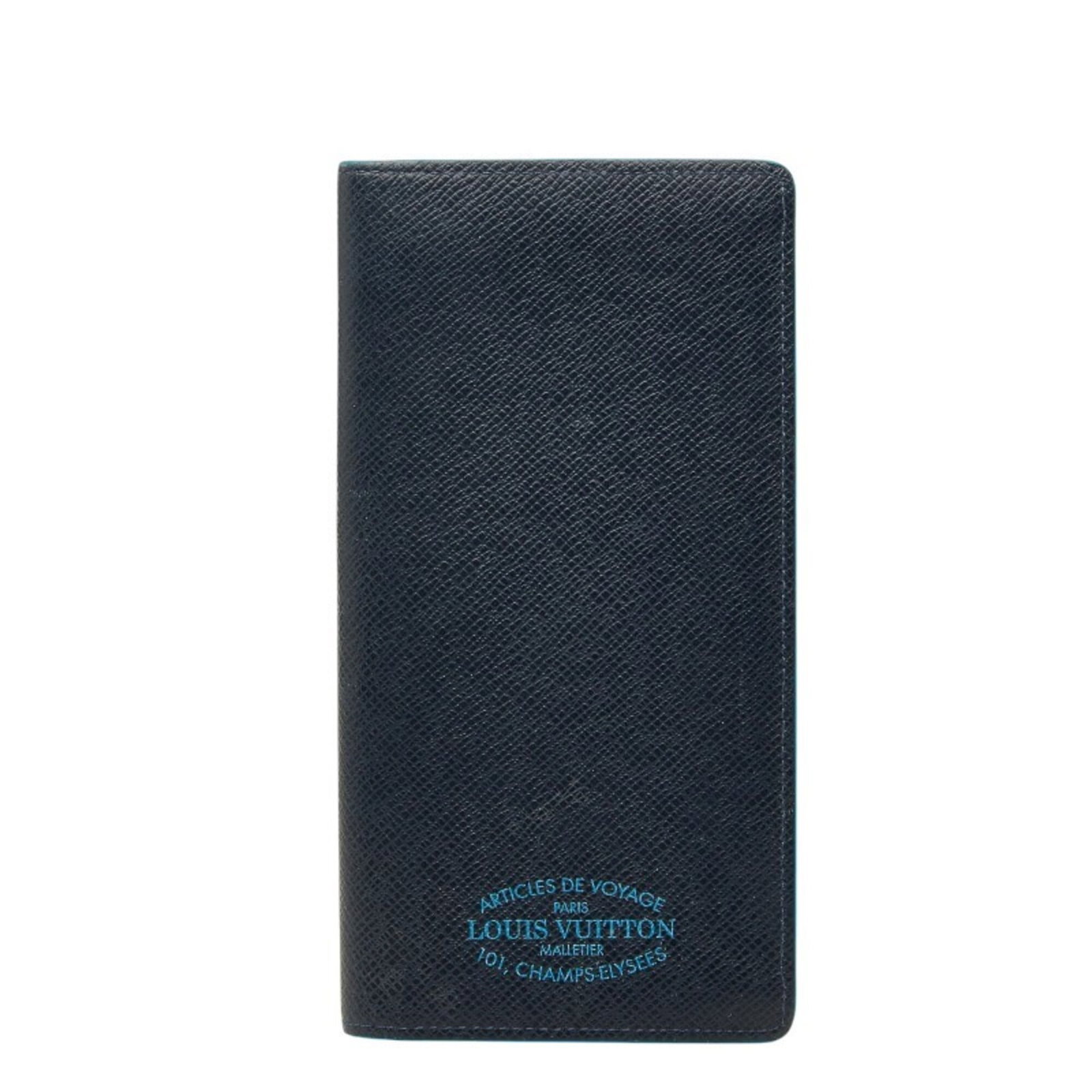 Long Bill Wallet Leather Bi Fold Louis Vuitton: Long Bill Wallet Leather Bi Fold Louis Vuitton Blue and Navy Blue Louis Vuitton Long Bill Wallet Leather Bi Fold measures 19cm x 10cm x 1.5cm, featuring a classic bi-fold design with high-quality