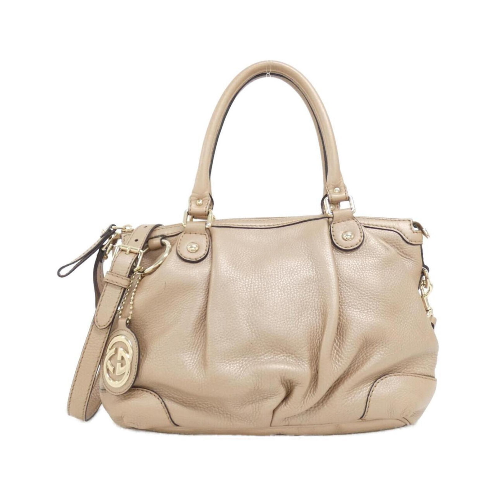 Gucci Handbag Leather: Gucci Handbag Leather Gucci Handbag Leather features metallic pink leather, with dimensions of 20cm x 30cm x 13cm. This handbag material is made from high-quality leather, showcasing a unique metallic