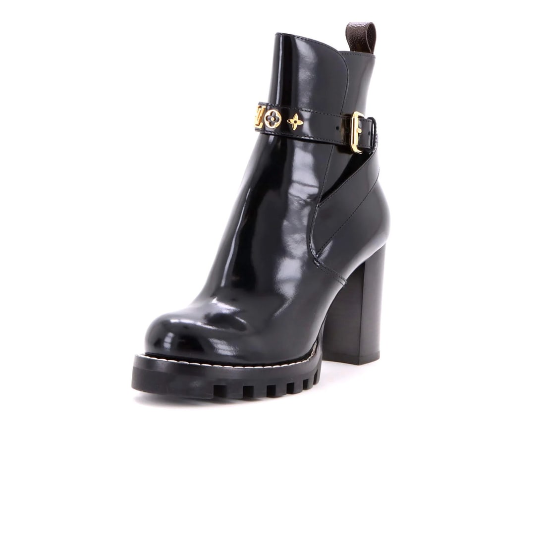 Patent Women's Boots Ankle Buckle Star Trail Louis Vuitton (1 of 5)