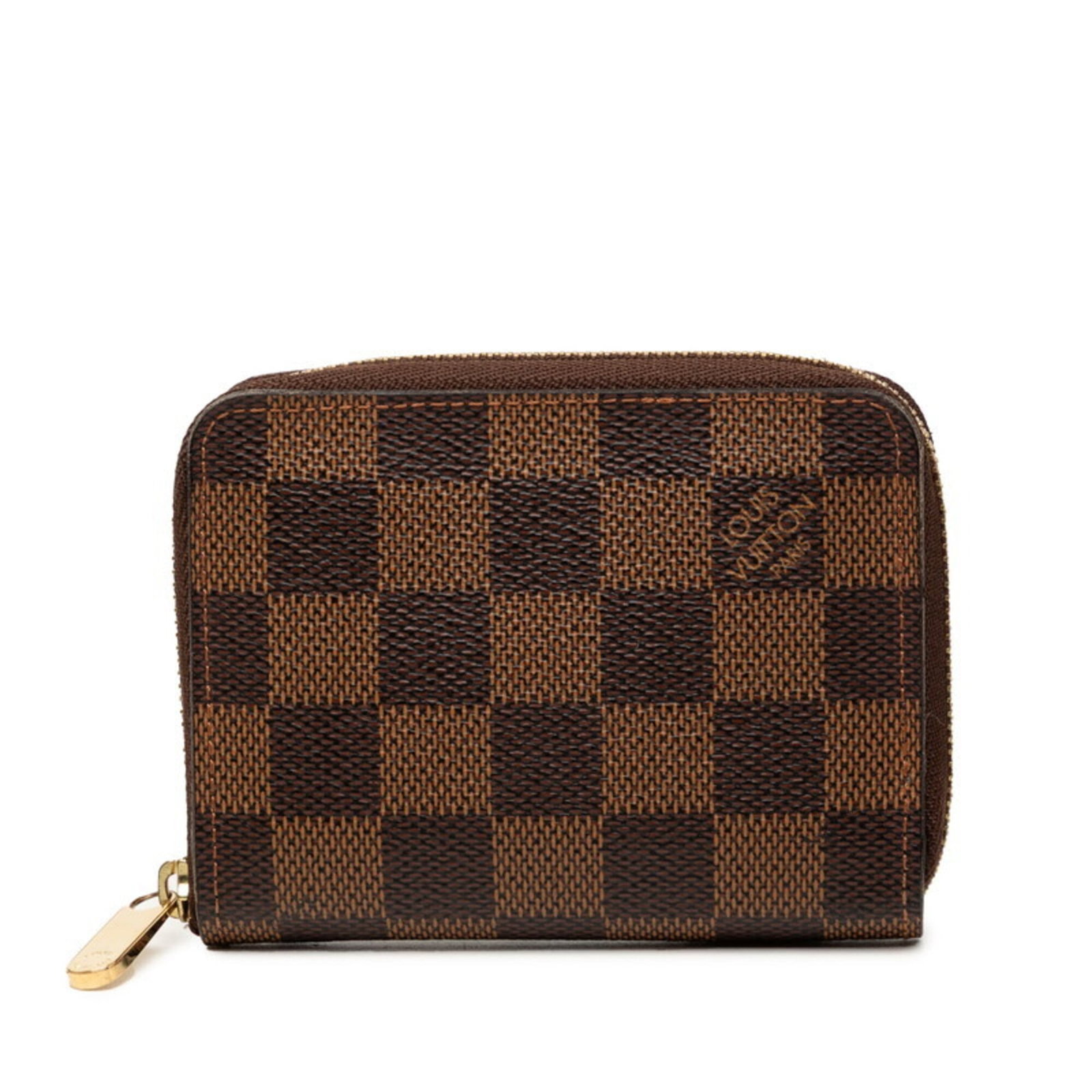 Louis Vuitton Coin Purse/ Coin Case Pvc Leather: Louis Vuitton Coin Purse/ Coin Case Pvc Leather This Louis Vuitton coin purse features a striking brown color and durable PVC leather exterior, complemented by a rich interior. The compact design meas
