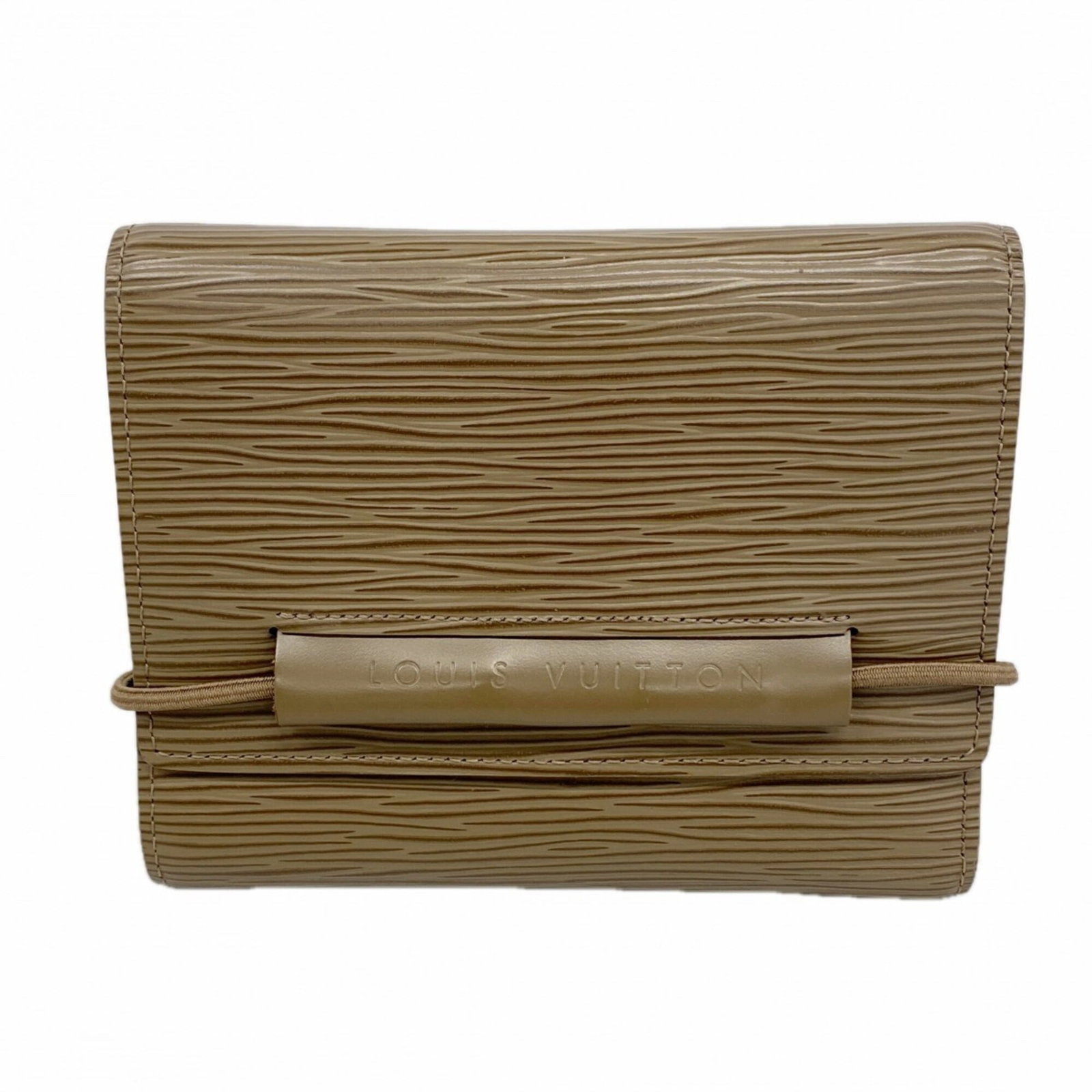 Louis Vuitton Wallet (Tri-Fold): Louis Vuitton Wallet (Tri-Fold) The Louis Vuitton tri-fold wallet boasts its classic design with a timeless brown hue, perfectly complemented by its sleek dimensions. Made from high-quality materials,