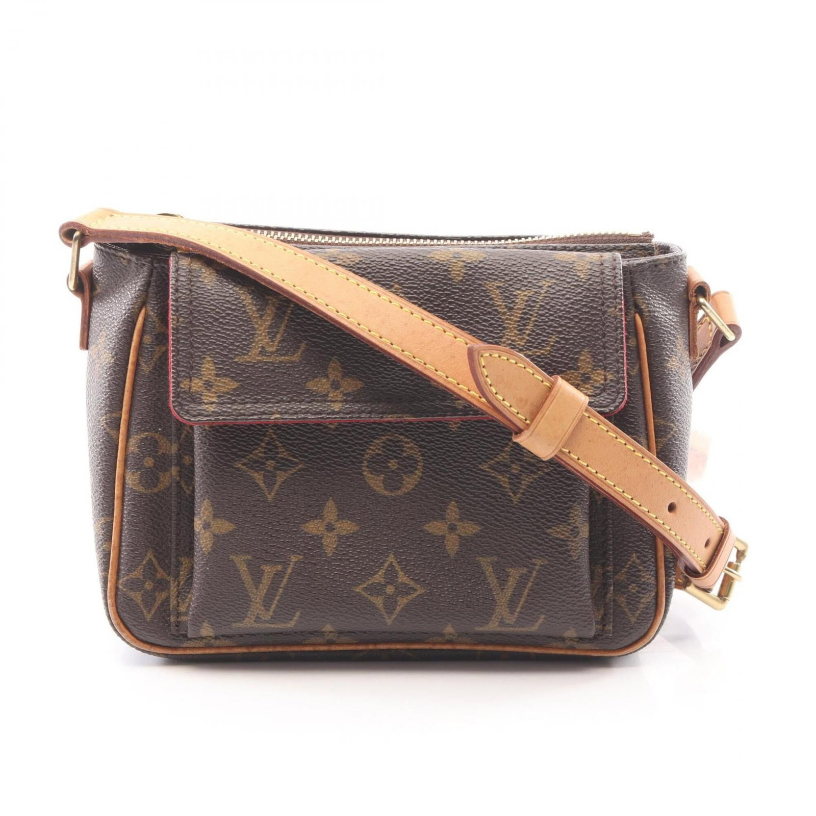 Shoulder Bag Coated Canvas Leather Louis Vuitton: Shoulder Bag Coated Canvas Leather Louis Vuitton Coated canvas and leather make up the durable exterior of this Louis Vuitton shoulder bag, with brown color providing a classic look. The bag measures