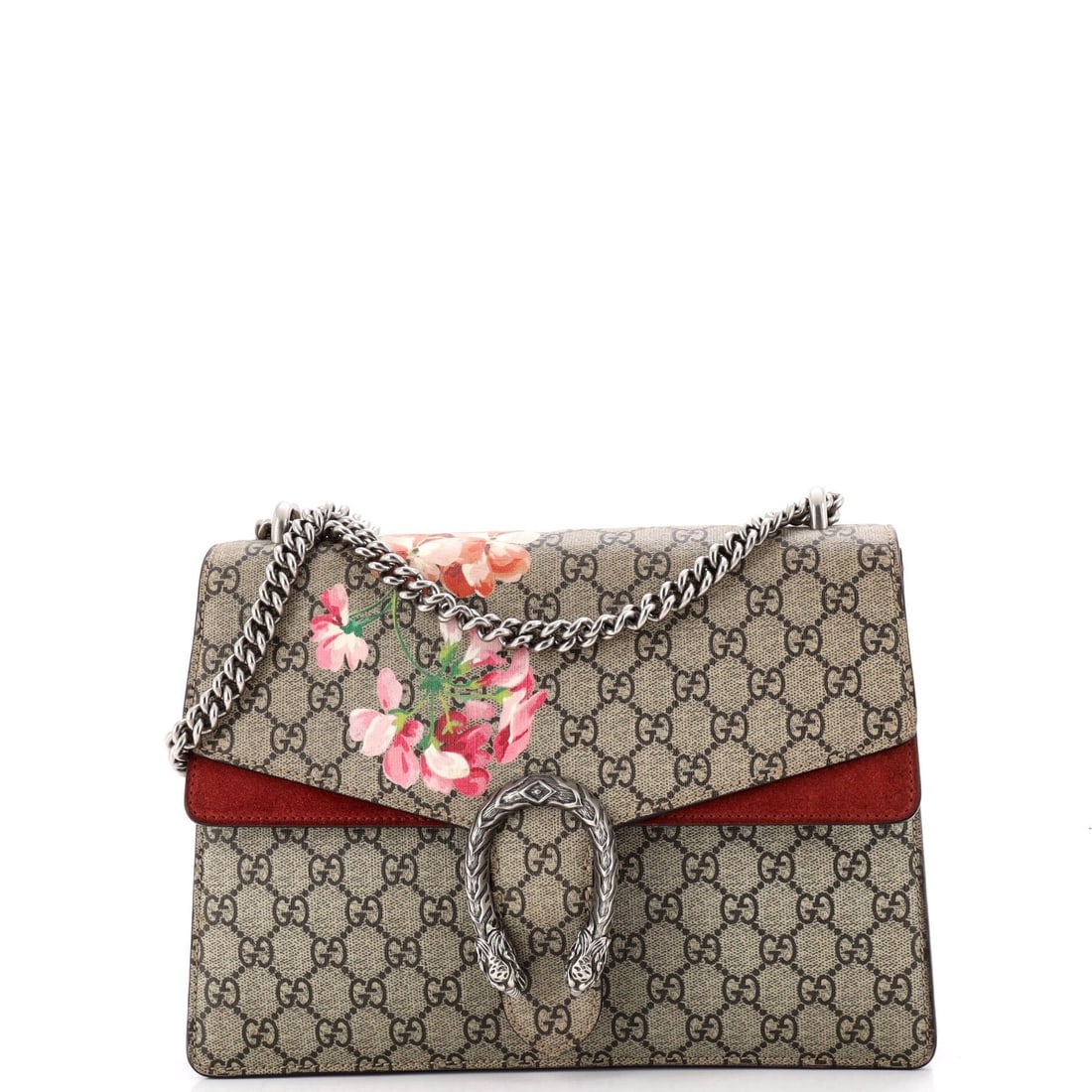 Canvas Coated Blooms Print GG Gucci Bag Dionysus Medium: Canvas Coated Blooms Print GG Gucci Bag Dionysus Medium Canvas Coated Blooms Print GG Gucci Bag Dionysus Medium - A statement shoulder bag with a vibrant blooms print, featuring GG Gucci's signature