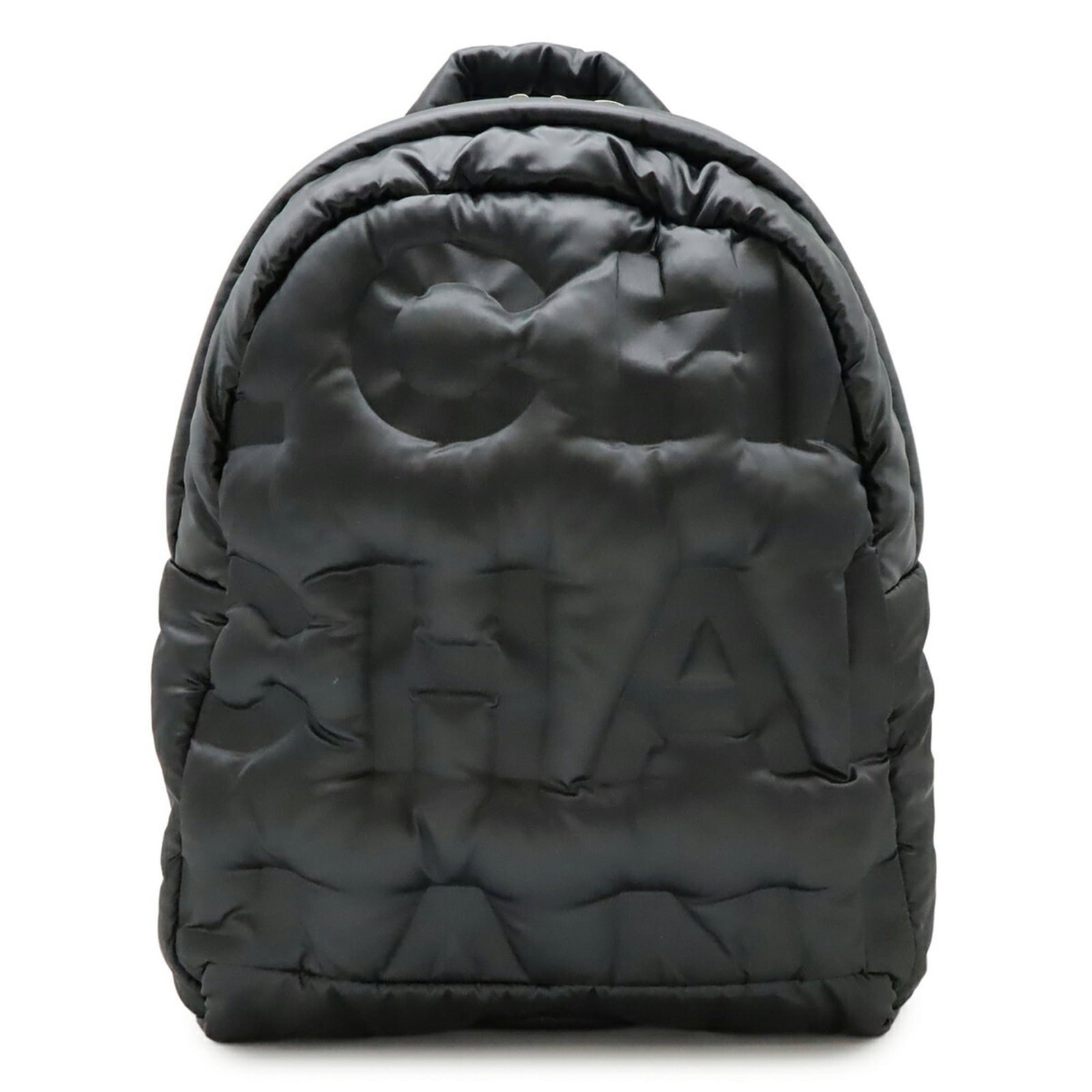 Nylon Backpack Chanel: Nylon Backpack Chanel Black Nylon Backpack from Chanel, measuring 38cm x 31cm x 12cm and weighing 740g. This backpack features a durable nylon material in black color. Its compact size makes it a