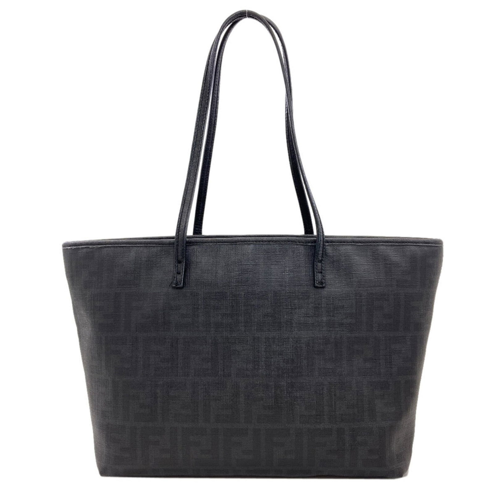 PVC Tote Bag by Fendi: PVC Tote Bag by Fendi PVC Tote Bag by Fendi - A sleek and modern accessory, this black tote bag features a durable PVC material and measures 23cm x 42cm x 14.5cm. The signature Fendi brand is evident