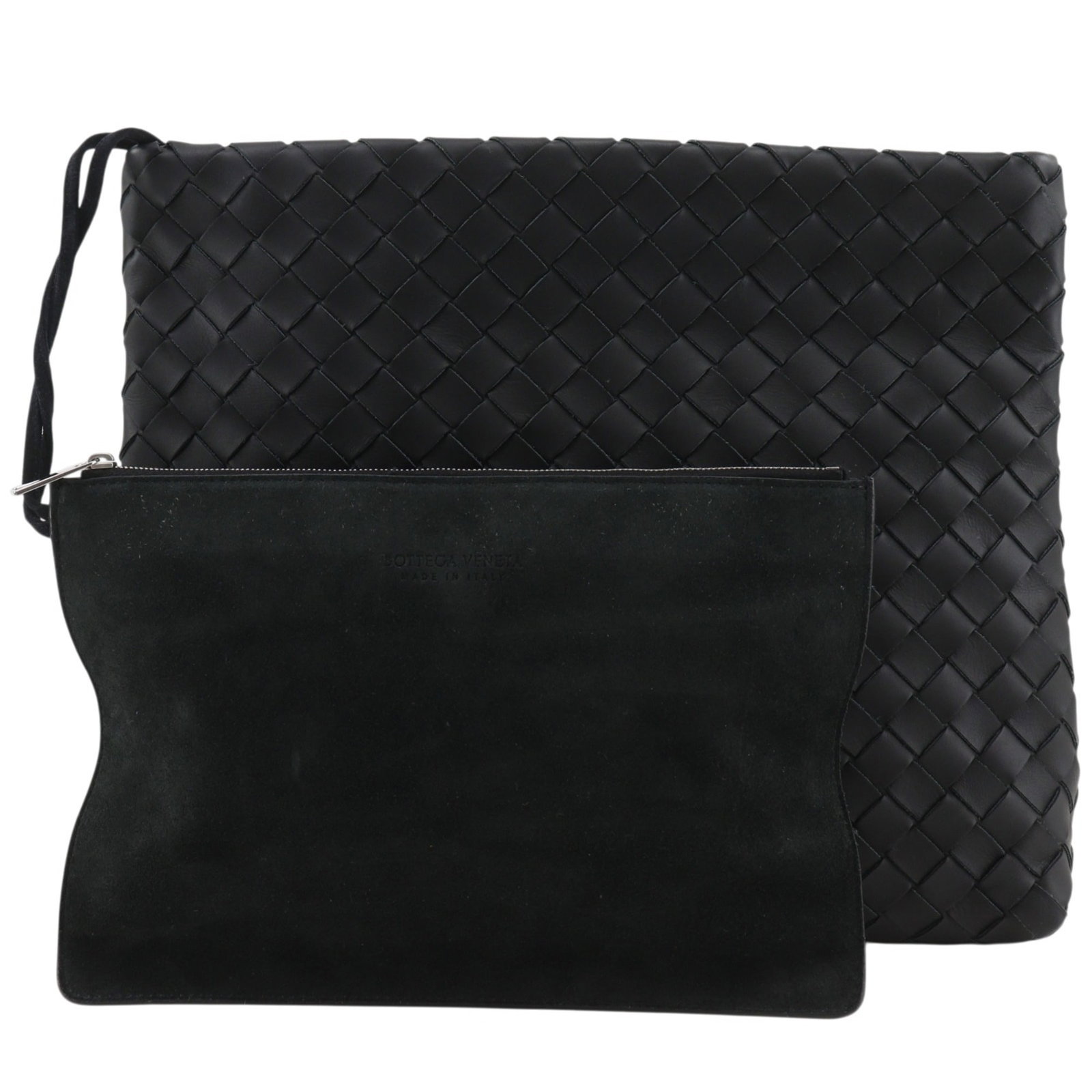 Bag Leather Clutch Bottega Veneta: Bag Leather Clutch Bottega Veneta Bottega Veneta's classic leather clutch boasts sleek, timeless design with clean lines and understated elegance. Made from high-quality black leather, this stylish ba
