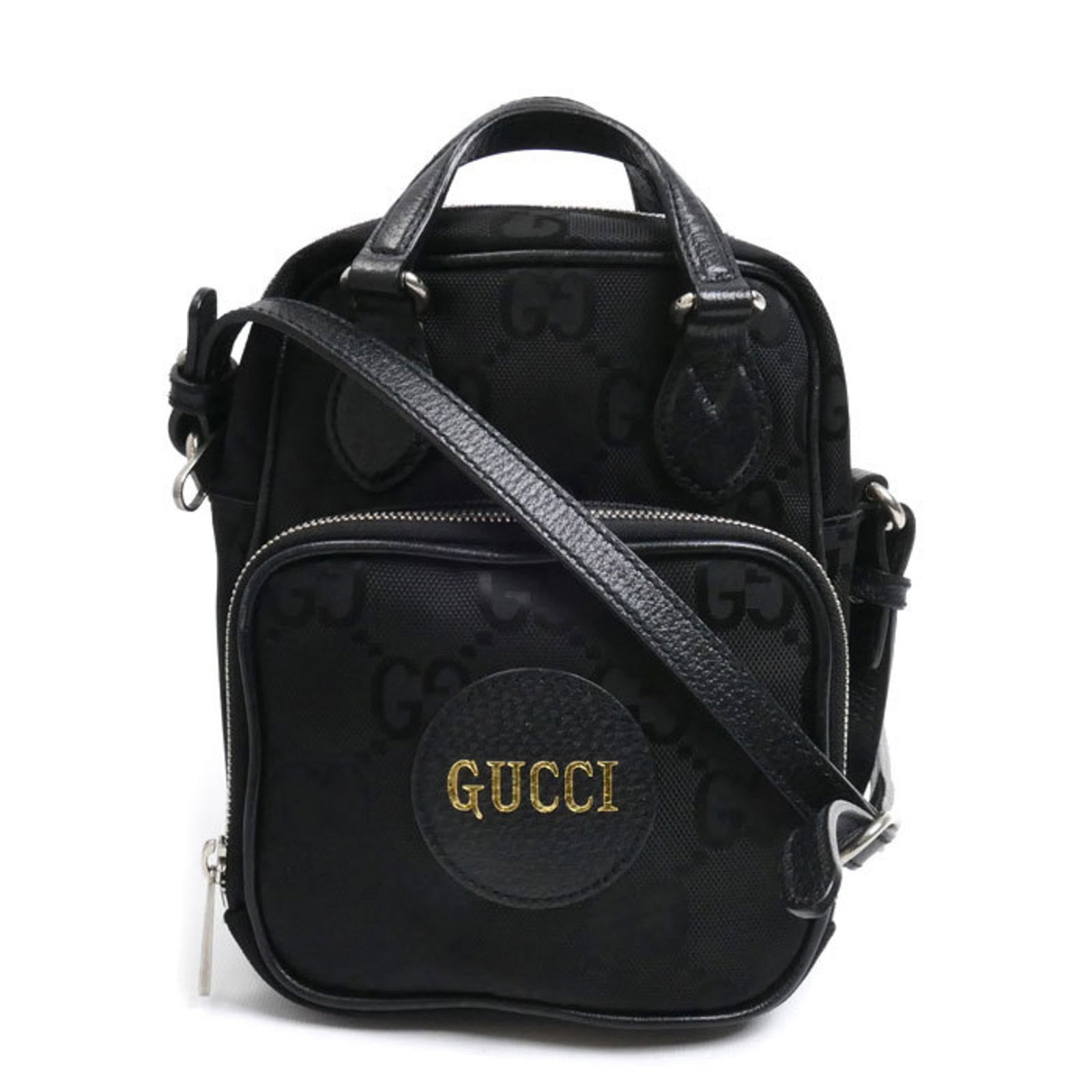 Nylon Leather Gucci Bag Shoulder: Nylon Leather Gucci Bag Shoulder Nylon Leather Gucci Bag Shoulder - A sleek and modern shoulder bag made from high-quality nylon and leather, featuring a classic black design. Measuring 21cm x 16cm x 