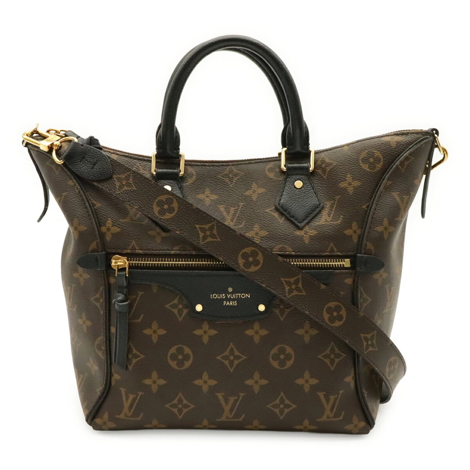Louis Vuitton Handbag Shoulder Bag Monogram Canvas Leather: Louis Vuitton Handbag Shoulder Bag Monogram Canvas Leather Monogram canvas and leather create a timeless design in the Louis Vuitton Handbag Shoulder Bag. Measuring 23.5cm x 22.5cm x 15cm, this