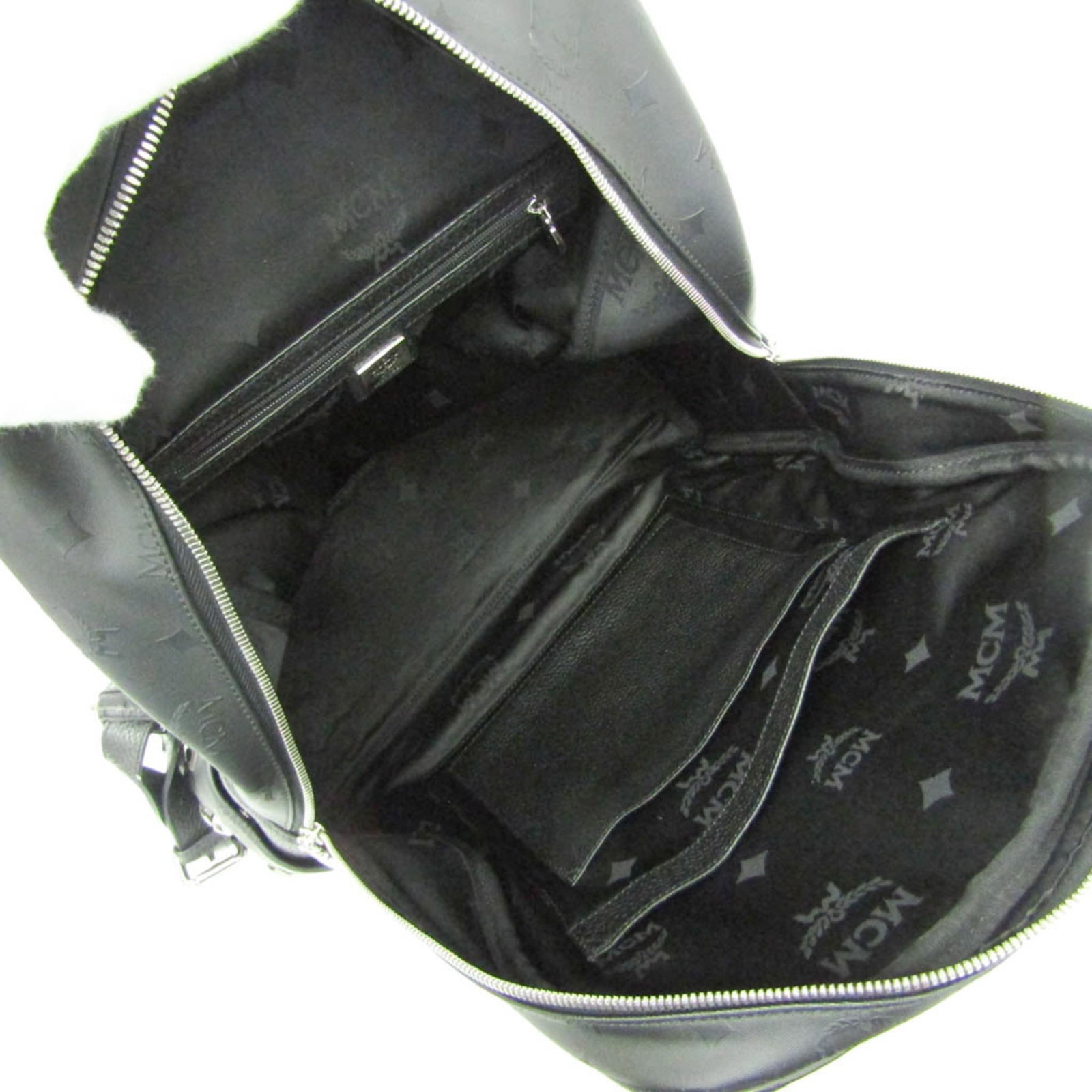Mcm leather backpack pvc - 4