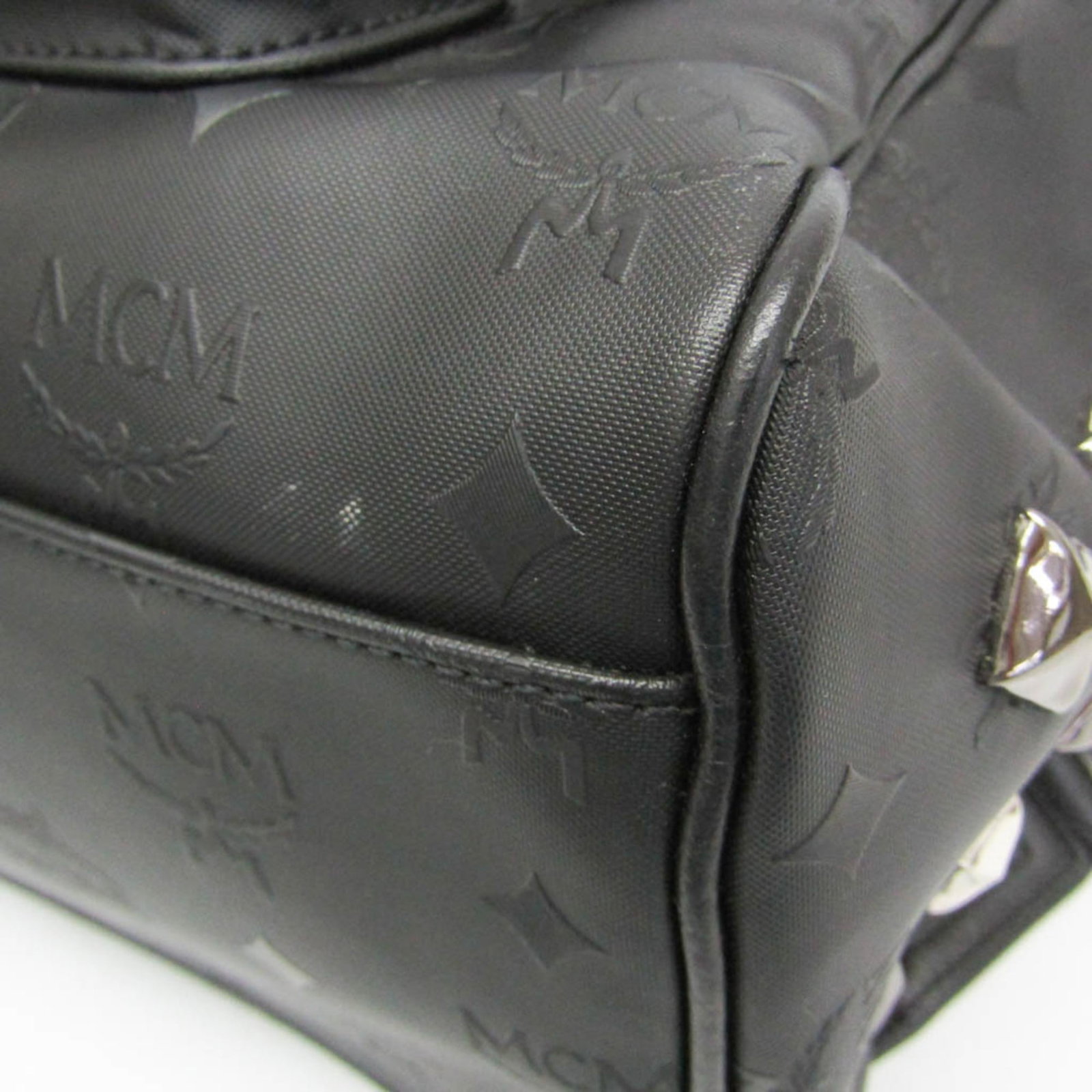 Mcm leather backpack pvc - 6
