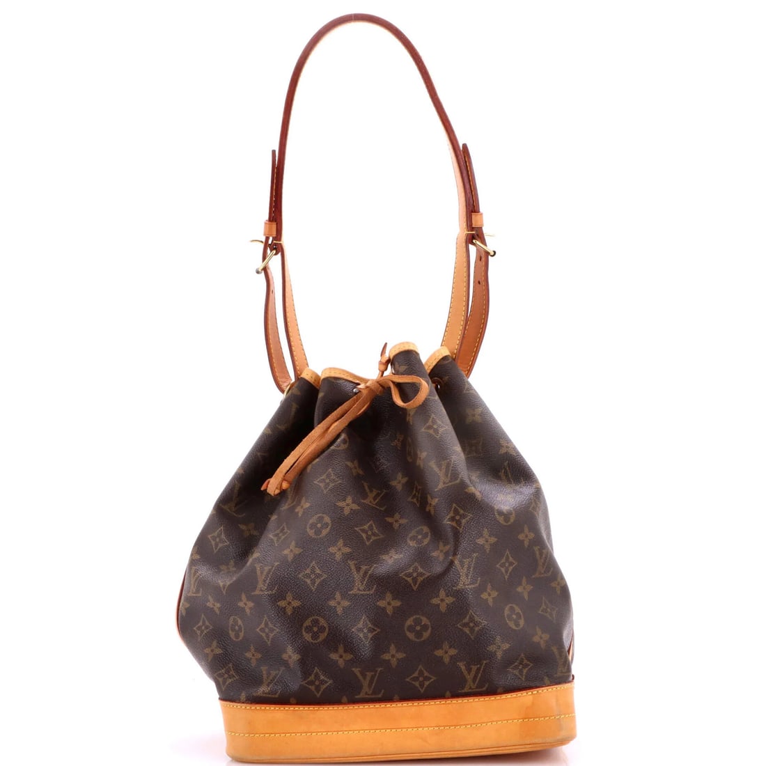 Louis Vuitton Noe Handbag Monogram Canvas Large: Louis Vuitton Noe Handbag Monogram Canvas Large The Louis Vuitton Noe Handbag Monogram Canvas Large boasts a classic bucket design with the iconic monogram pattern, available in rich brown. Measuring