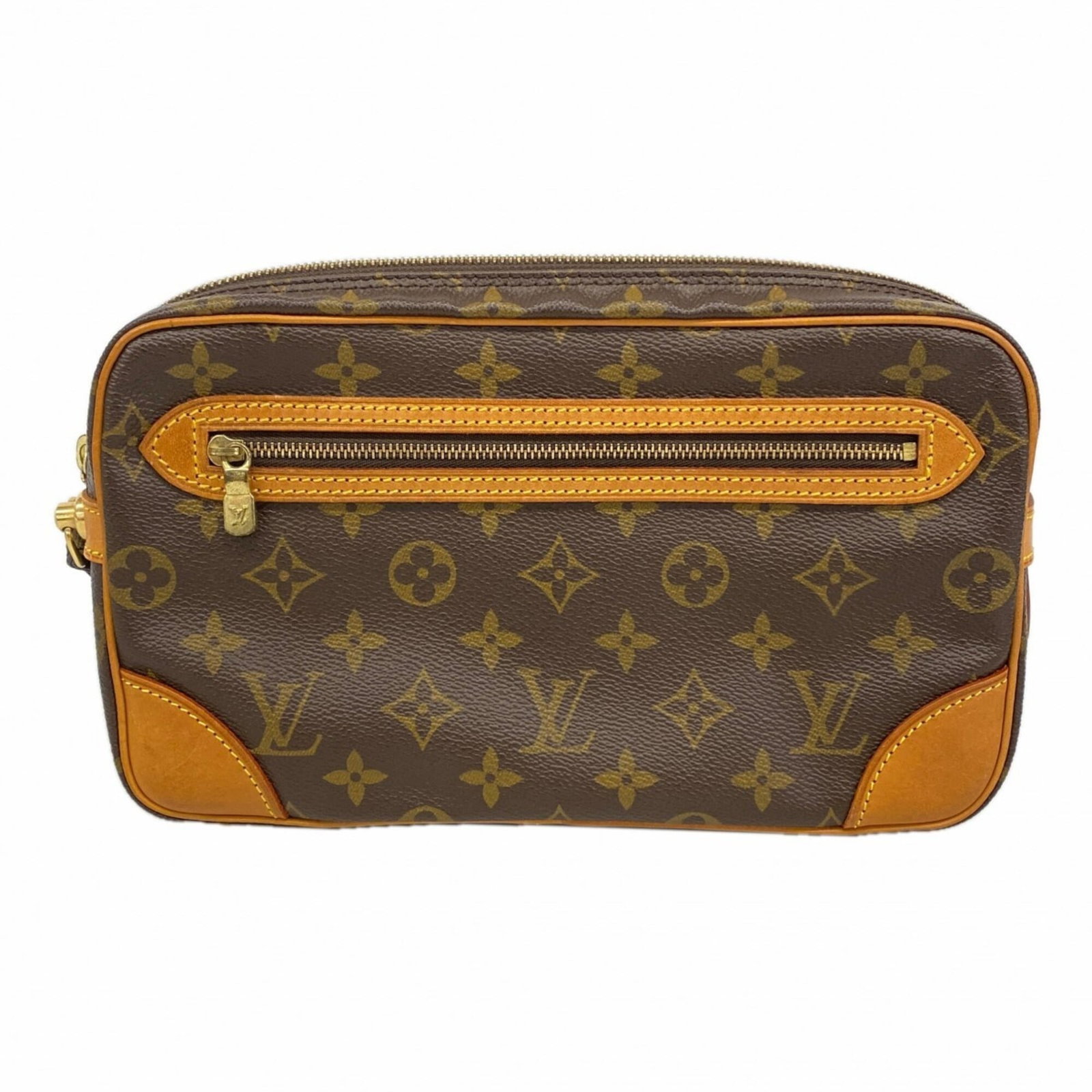 Clutch Bag Louis Vuitton: Clutch Bag Louis Vuitton This Louis Vuitton clutch bag boasts a rich brown color and sleek design, measuring 15cm x 26cm x 4.5cm in size. Its compact dimensions make it perfect for carrying the