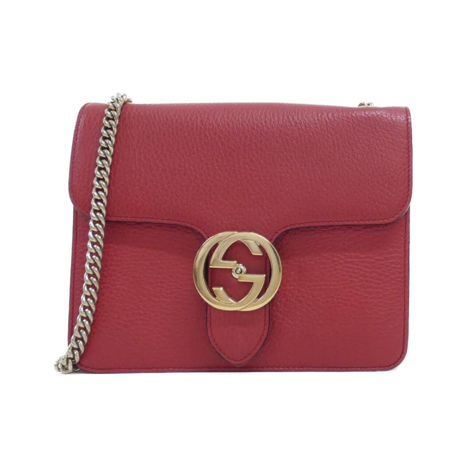 Gucci Shoulder Bag Leather: Gucci Shoulder Bag Leather Red Gucci Leather Shoulder Bag. Made from high-quality leather, this shoulder bag features a bold red color and measures 15cm x 20cm x 8cm. The signature logo adds a touch o