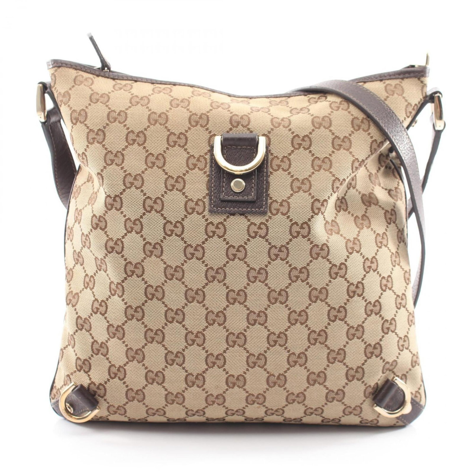 Canvas leather handbag shoulder gucci bag: Canvas leather handbag shoulder gucci bag Canvas leather handbag with Gucci branding, measuring 30cm x 30cm x 3cm. This shoulder bag features a beige and brown color combination made from canvas and l