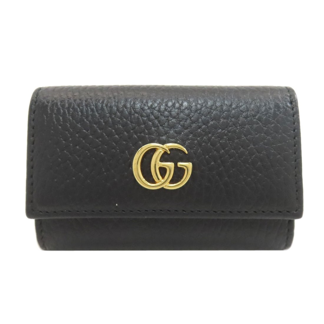 Marmont Leather Gg Key Holder Gucci 456118: Marmont Leather Gg Key Holder Gucci 456118 Item Specifics: Brand: GUCCI Style: key holder Material: Leather Color: black Type: key holder Exterior Color: black Product Disclaimer: Measurements approxi