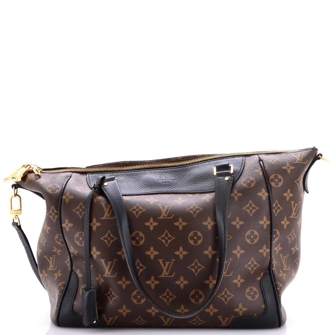 Louis Vuitton Estrela NM Handbag Monogram Canvas with Leather: Louis Vuitton Estrela NM Handbag Monogram Canvas with Leather The Louis Vuitton Estrela NM Handbag Monogram Canvas with Leather features a unique combination of leather and canvas-coated exterior,