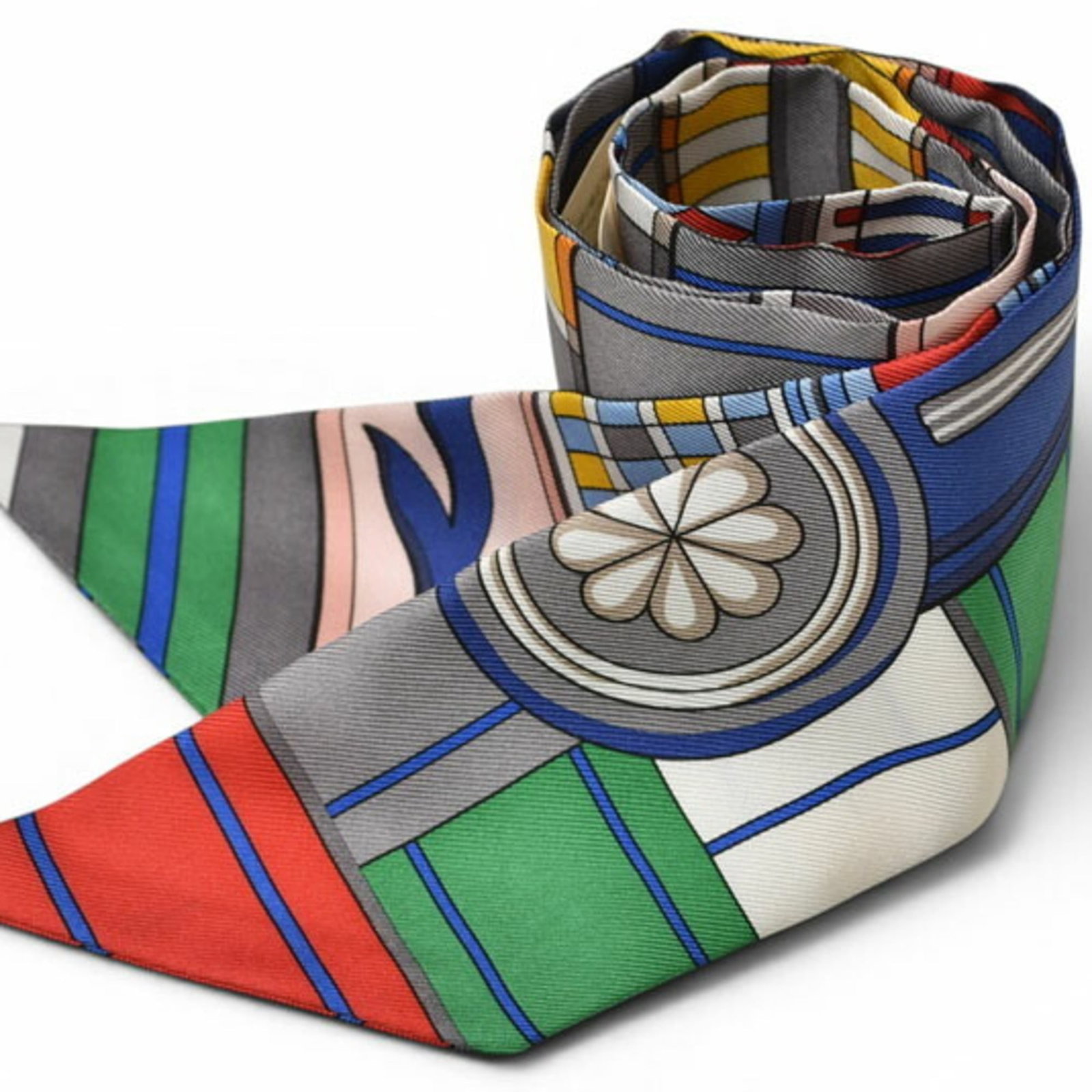Hermes Silk Scarf: Hermes Silk Scarf Silk Twilly scarf from the renowned French fashion house Hermes, featuring a vibrant multi-color design. Made from high-quality silk, this iconic scarf measures 85cm x 33.46 inches