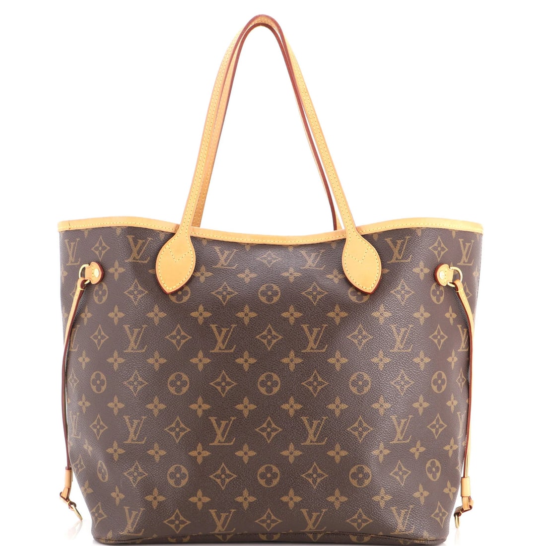 Canvas Monogram MM Tote Neverfull Louis Vuitton: Canvas Monogram MM Tote Neverfull Louis Vuitton Canvas Monogram MM Tote Neverfull Louis Vuitton in Brown, featuring the iconic monogram pattern and gold hardware. This stylish tote measures 11" tall
