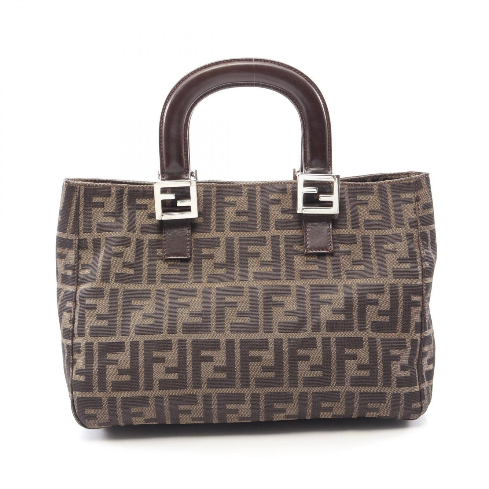 Canvas leather bag tote by Fendi: Canvas leather bag tote by Fendi Canvas leather bag tote by Fendi, featuring a sturdy canvas exterior and premium leather accents in rich brown. This stylish tote measures 22cm x 29cm x 11cm, making