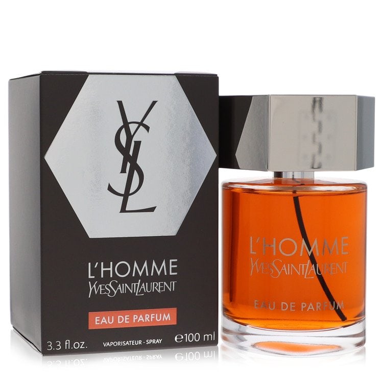 L'homme by Yves Saint Laurent Eau De Parfum Spray 3.3 oz: L'homme by Yves Saint Laurent Eau De Parfum Spray 3.3 oz Citrus and spices blend in a subtle yet masculine fragrance, opening with bergamot and ginger notes. The scent balances herbal, woody base note