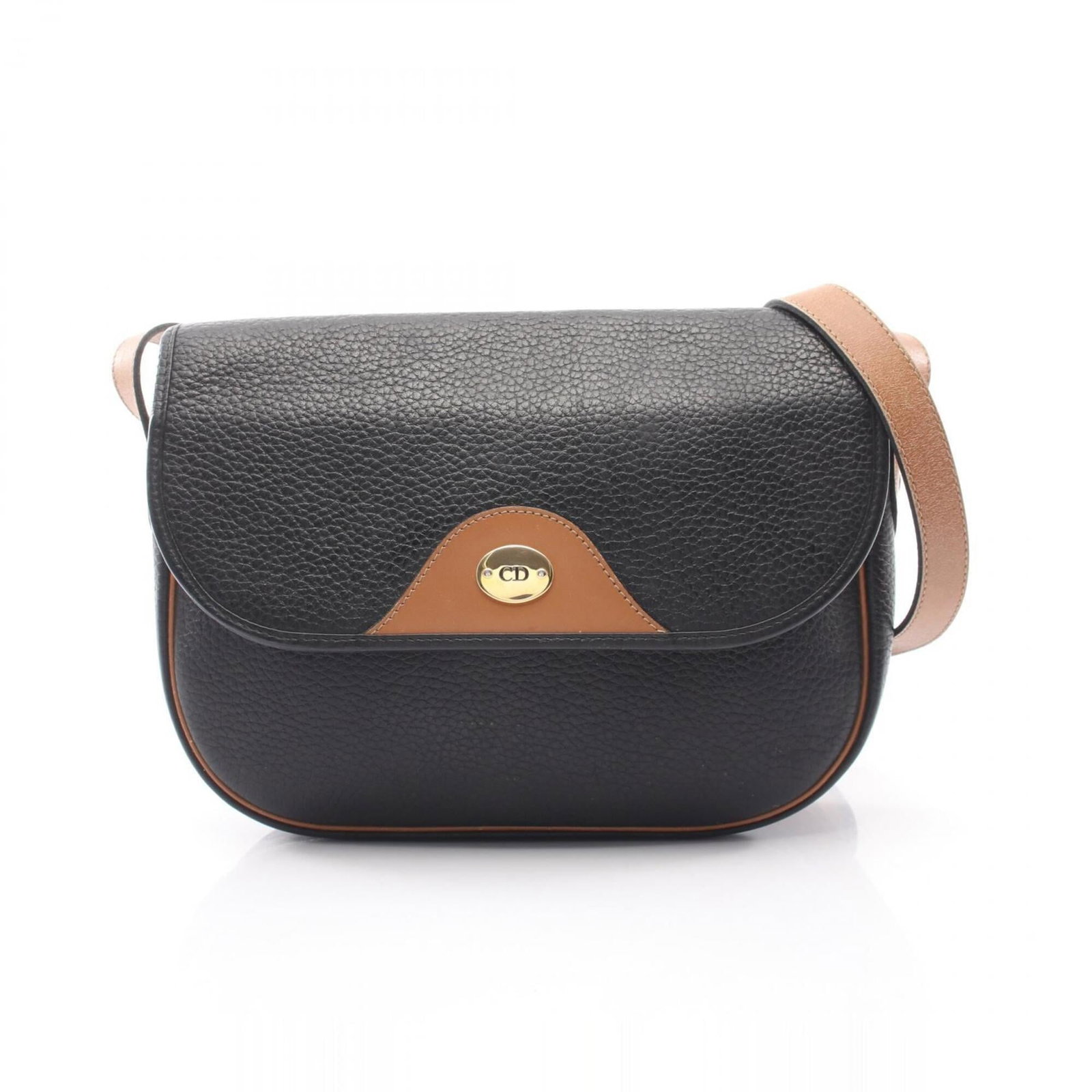 Handbag Shoulder Christian Dior Leather: Handbag Shoulder Christian Dior Leather Black and Brown Leather Christian Dior Shoulder Bag. Made from high-quality leather, this shoulder bag measures 18cm x 24cm x 5cm in size. The classic design