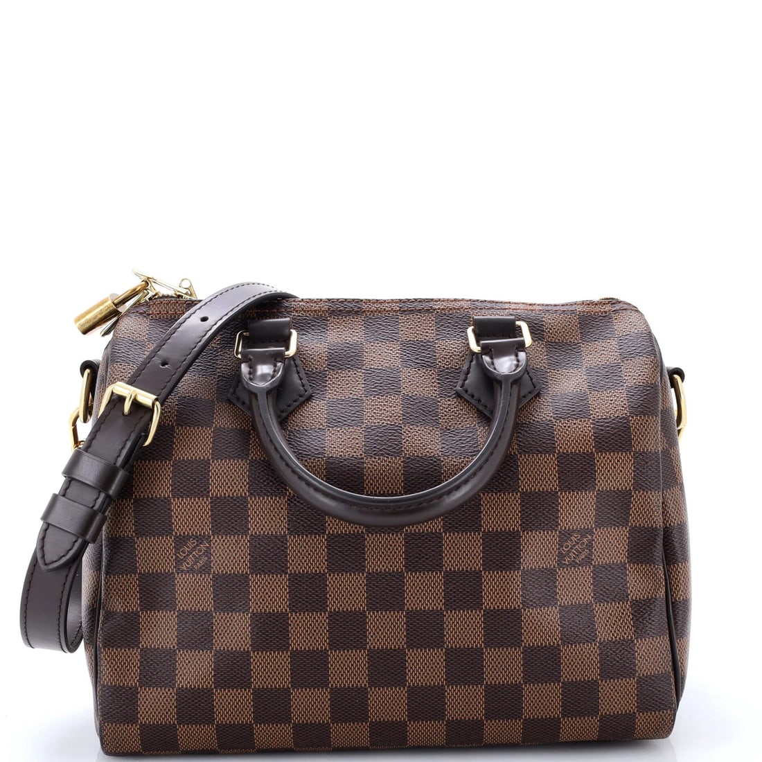 Louis Vuitton Speedy Bandouliere Bag Damier 25: Louis Vuitton Speedy Bandouliere Bag Damier 25 The Louis Vuitton Speedy Bandouliere Bag Damier 25 offers a timeless and elegant design, featuring the iconic Damier pattern in brown canvas. With its