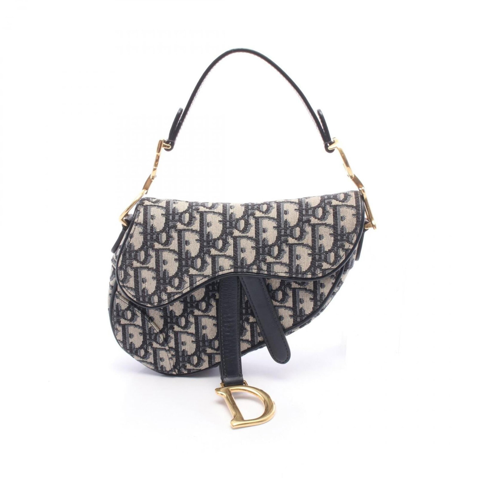 Canvas leather saddle bag by Christian Dior (1 of 7)