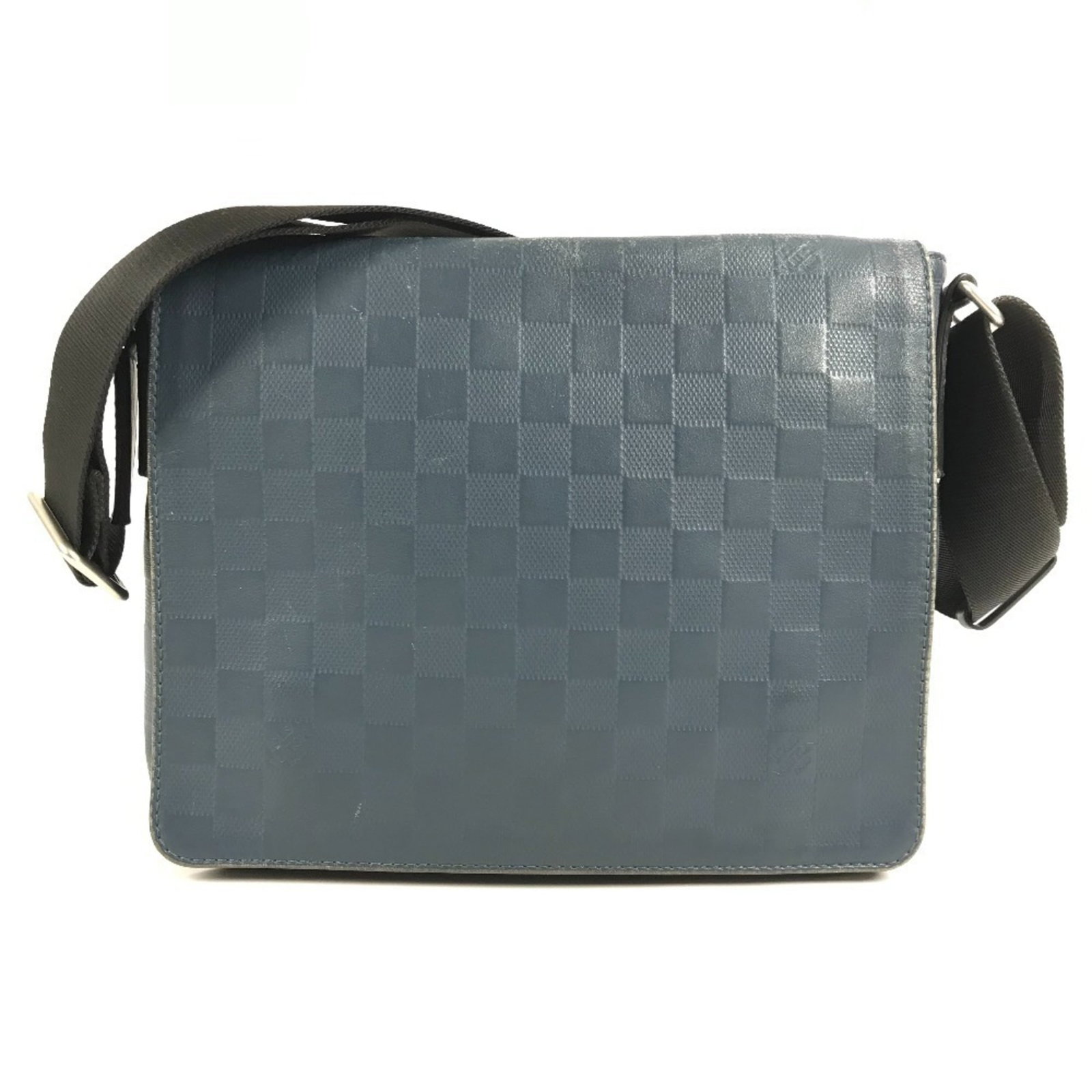 Louis Vuitton Messenger Bag Shoulder Bag Damier Infini: Louis Vuitton Messenger Bag Shoulder Bag Damier Infini Damier Infini pattern adds visual interest to the classic design, while black and blue color options provide versatility. This Louis Vuitton