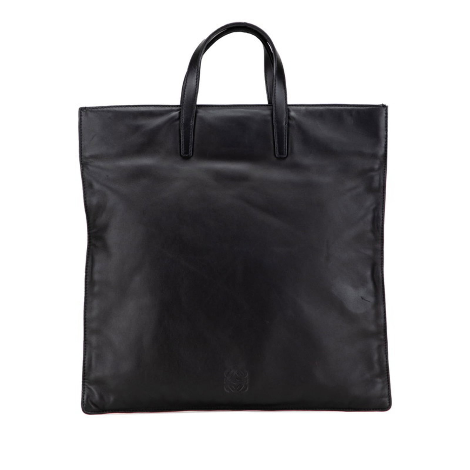 Loewe Handbag Tote Bag Leather: Loewe Handbag Tote Bag Leather Black Leather Loewe Handbag Tote Bag with Classic Design. Made from high-quality leather, this tote bag boasts a timeless design that exudes sophistication and
