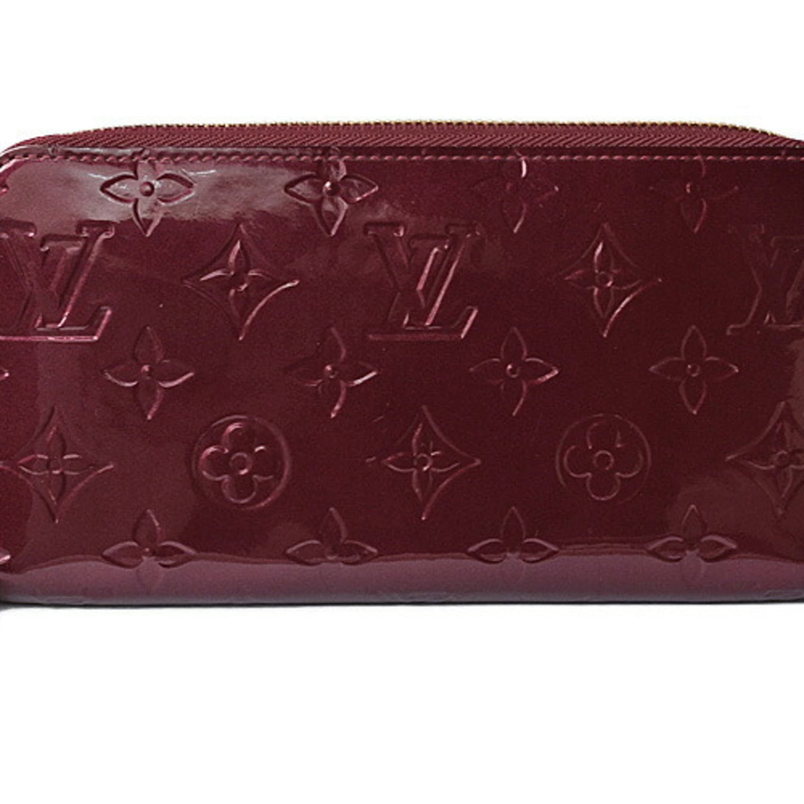 Louis Vuitton Long Wallet (Bi-Fold) Vernis: Louis Vuitton Long Wallet (Bi-Fold) Vernis The Louis Vuitton Long Wallet (Bi-Fold) Vernis boasts a sleek design with Vernis material in the distinctive Rouge fauviste color. This bi-fold wallet