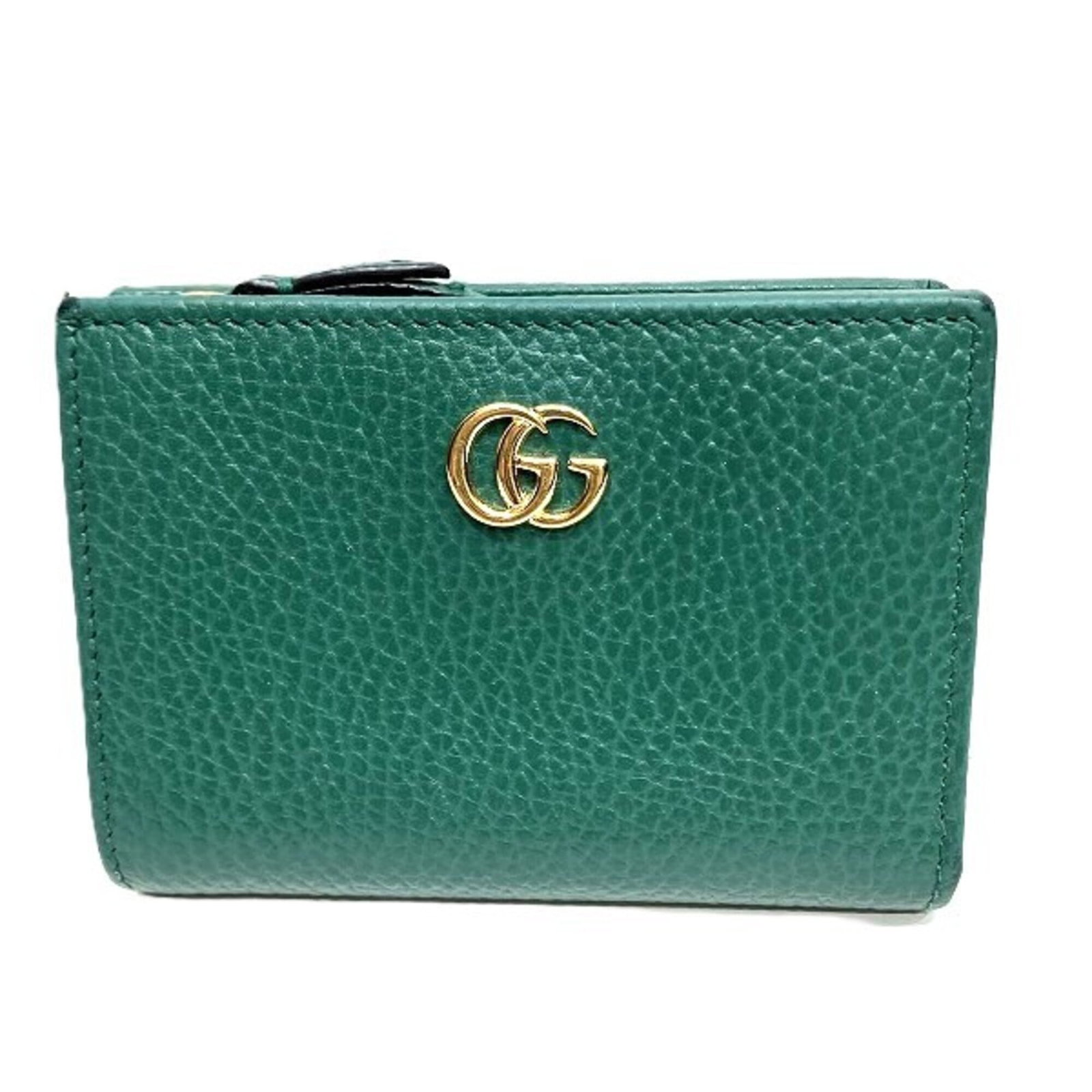Gucci Wallet (Bi-Fold) Leather: Gucci Wallet (Bi-Fold) Leather Gucci's bi-fold leather wallet features a striking green color and measures 9cm x 11.5cm x 2.5cm, making it a compact and stylish accessory. This high-quality leather wa