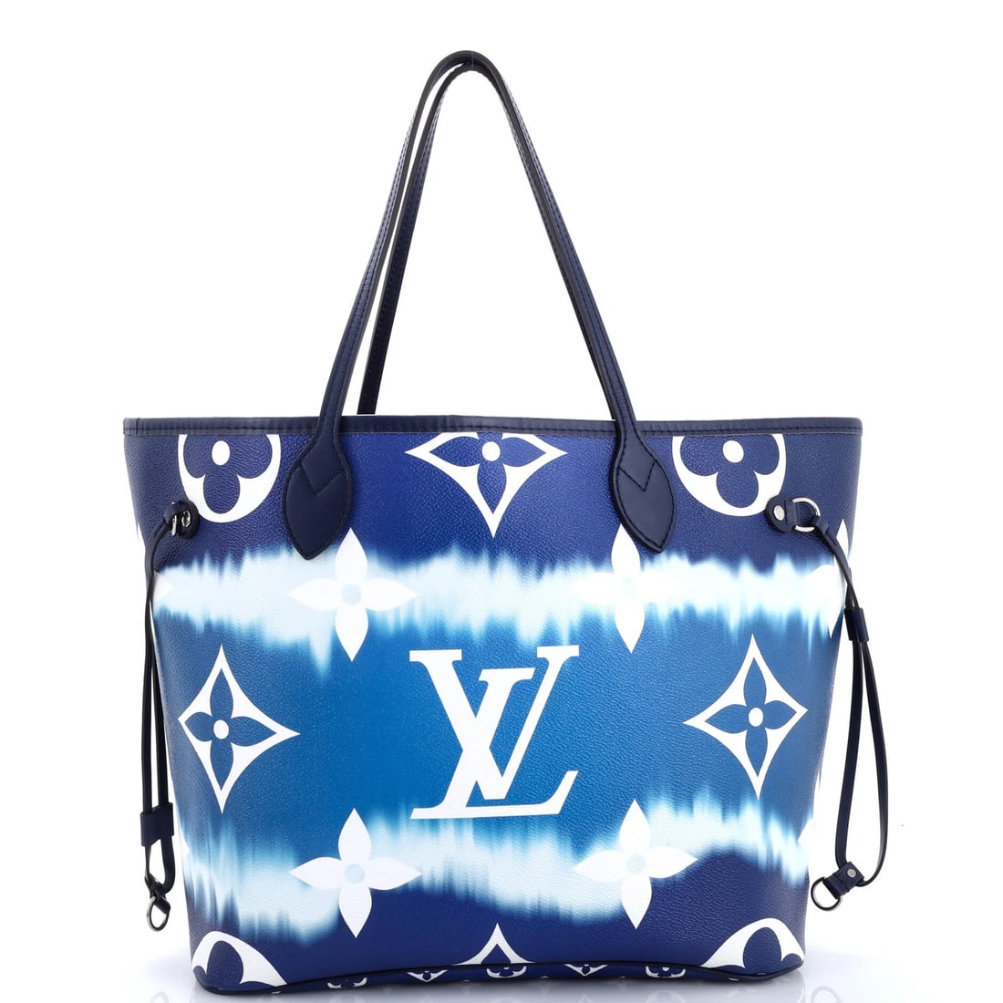 Neverfull NM Giant Tote Limited Edition Escale Monogram Vuitton Louis: Neverfull NM Giant Tote Limited Edition Escale Monogram Vuitton Louis The Louis Vuitton Neverfull NM Giant Tote Limited Edition Escale Monogram in blue features a classic design with a large, spacious
