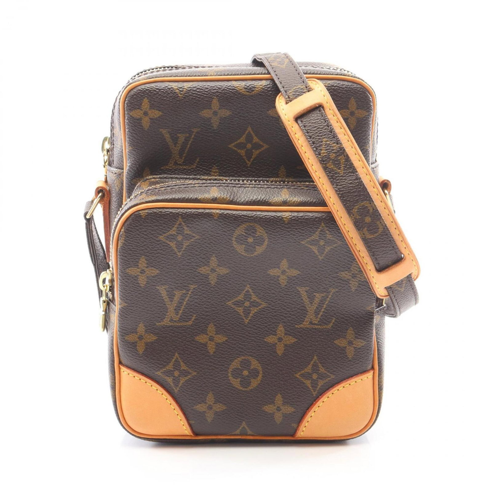 Shoulder Bag Coated Canvas Leather Louis Vuitton (1 of 10)
