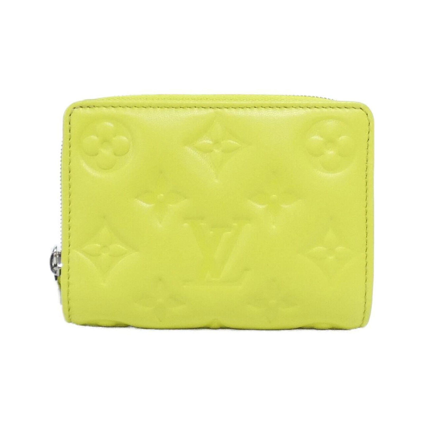 Long Wallet Bi Fold Leather Louis Vuitton: Long Wallet Bi Fold Leather Louis Vuitton Long Wallet Bi Fold Leather Louis Vuitton features a classic bi-fold design made from high-quality lambskin leather. The bright yellow color adds a touch of