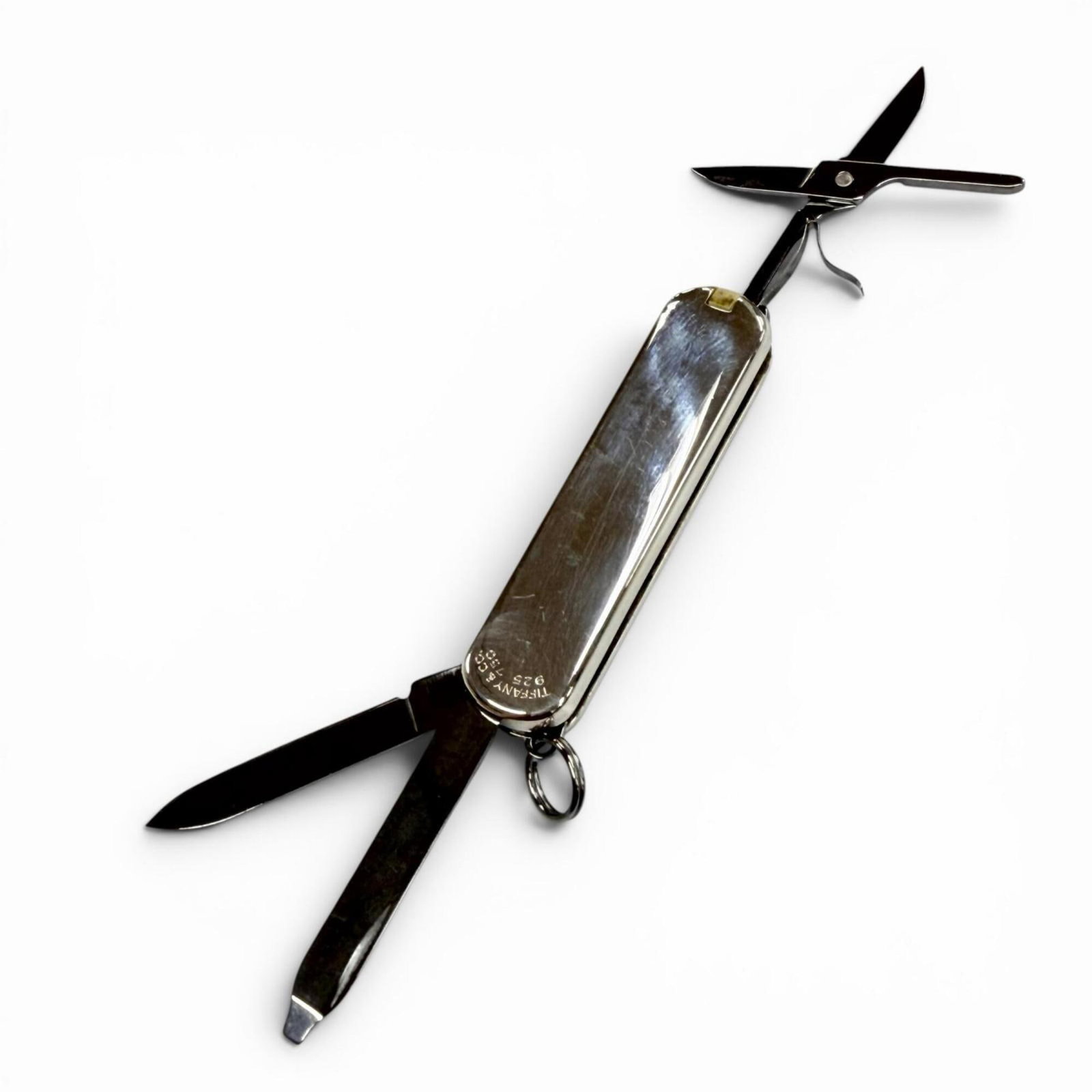 Silver scissors paper knife set - 2