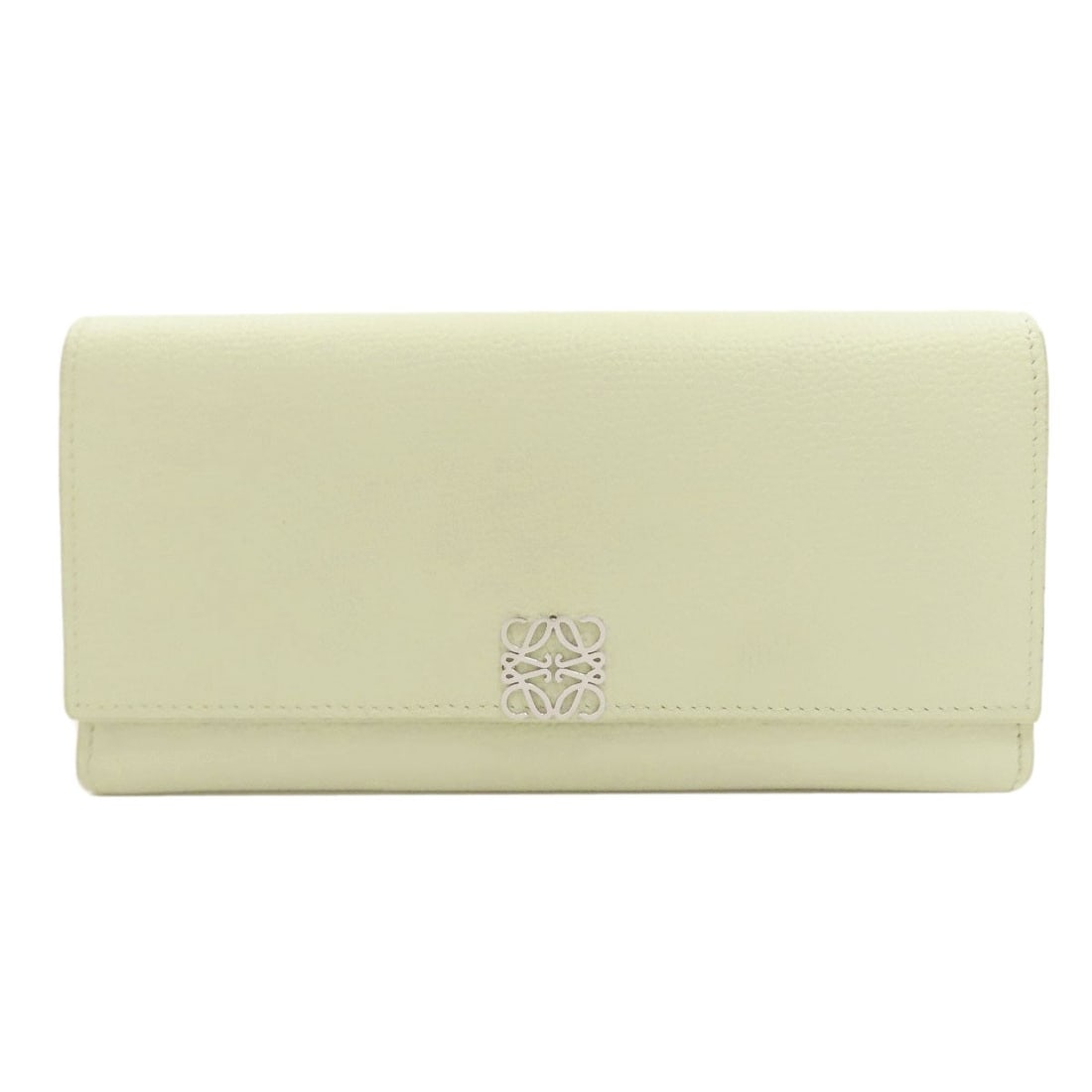 Loewe Anagram Continental Wallet Long Wallet (With Coin Pocket) Leather: Loewe Anagram Continental Wallet Long Wallet (With Coin Pocket) Leather Long wallet with coin pocket, made from high-quality green leather. The classic design features a signature and bears the LOEWE 