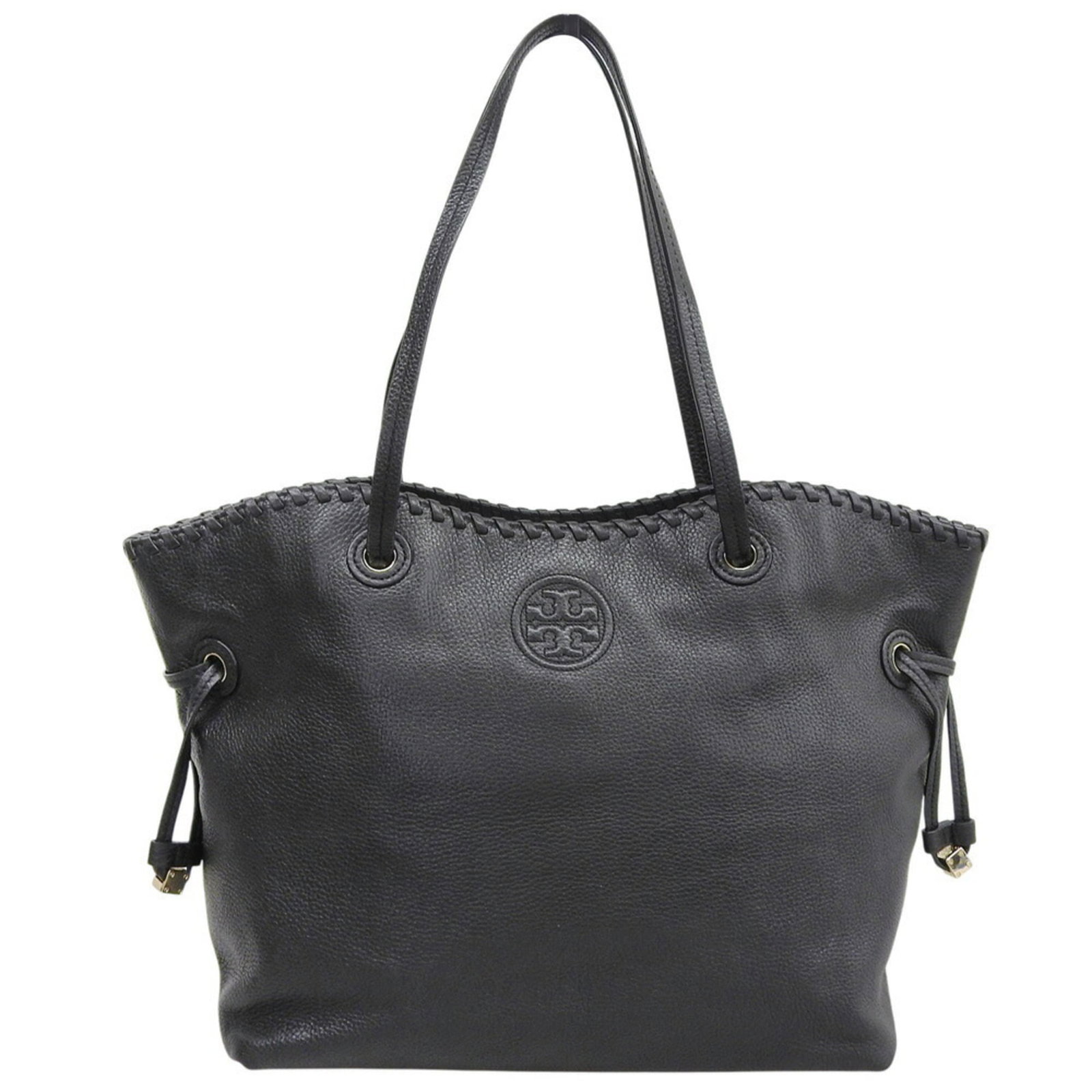 Tory Burch Shoulder Bag Tote Bag Leather: Tory Burch Shoulder Bag Tote Bag Leather The Tory Burch Shoulder Bag Tote Bag Leather is a sleek and sophisticated black leather tote bag with clean lines and classic style. Measuring 30cm x 33cm x