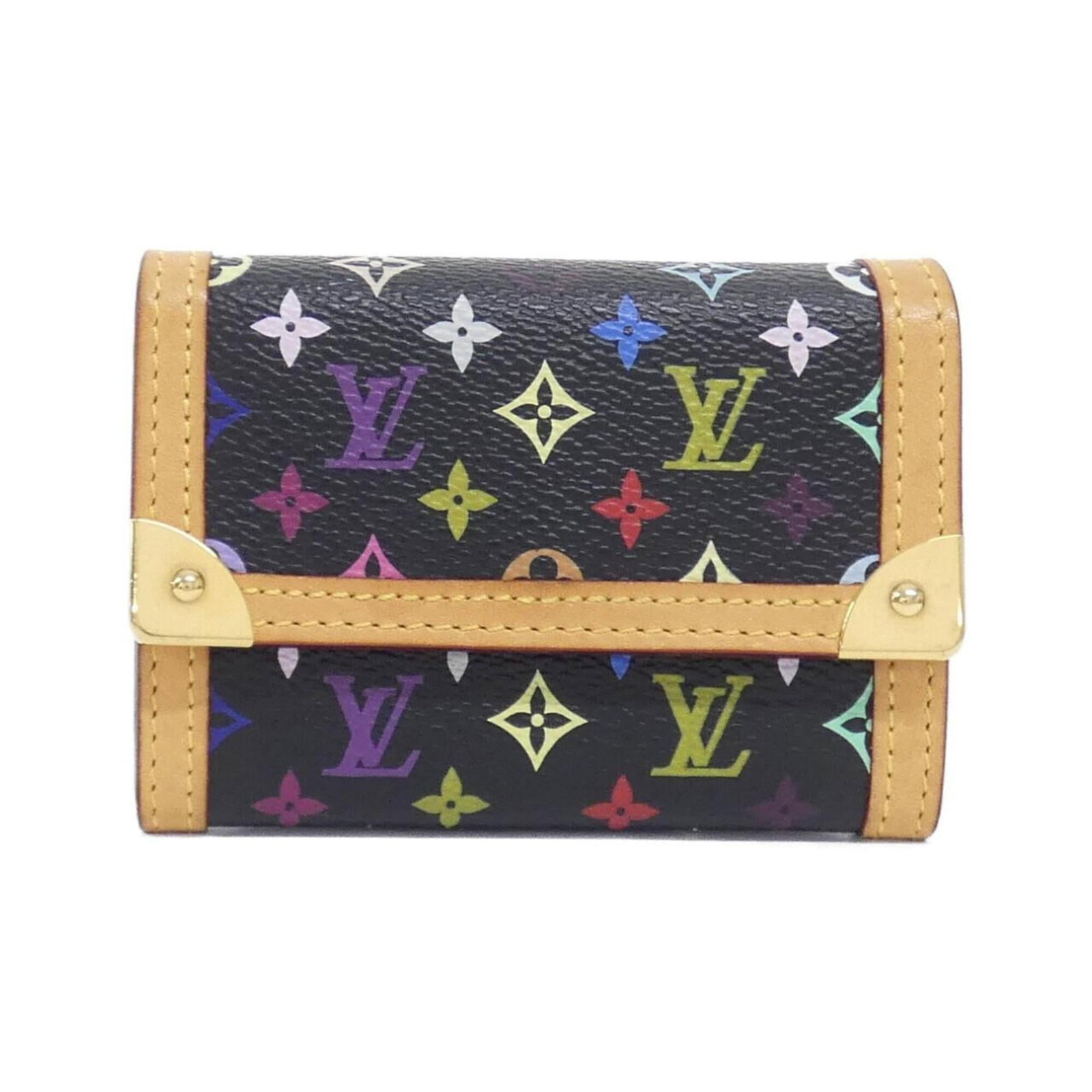 Louis Vuitton Coin Purse/ Coin Case Coated Canvas: Louis Vuitton Coin Purse/ Coin Case Coated Canvas Coated canvas construction provides durability and protection for your coins. This sleek black Louis Vuitton coin purse measures 7cm x 10cm x 3cm,