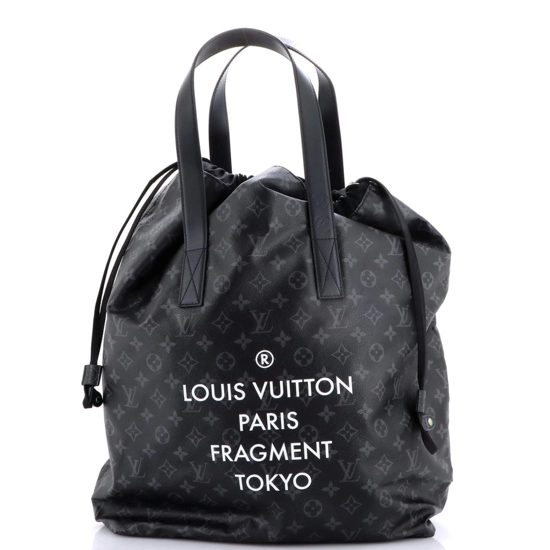 Cabas Light Drawstring Bag Louis Vuitton Monogram Fragment Eclipse (1 of 8)