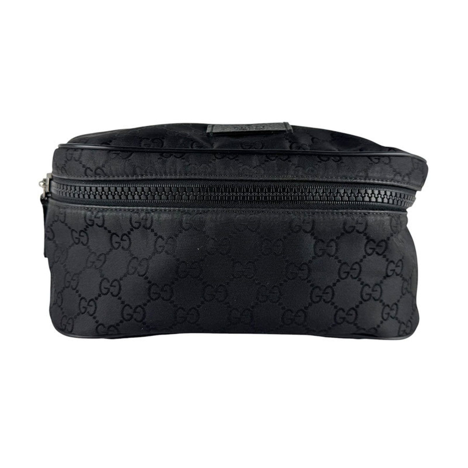 Nylon fanny pack from Gucci: Nylon fanny pack from Gucci Nylon fanny pack from Gucci, made in Italy with a sleek black design. This compact accessory measures 12cm x 26cm x 12cm and features high-quality nylon material. A