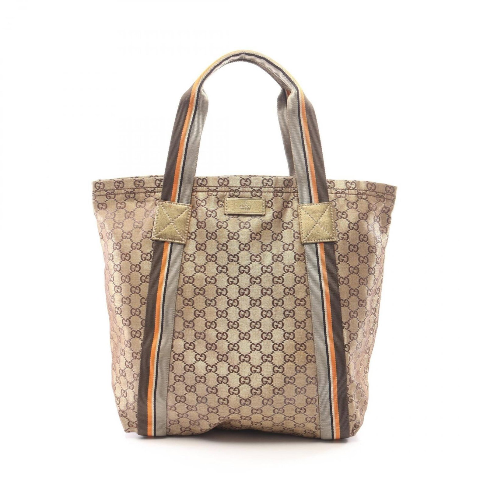Gucci Tote Bag Canvas: Gucci Tote Bag Canvas Canvas tote bag from Gucci, featuring a classic brown and gold color combination. The bag measures 37cm x 33cm x 12.5cm in dimensions, making it a compact yet stylish accessory.